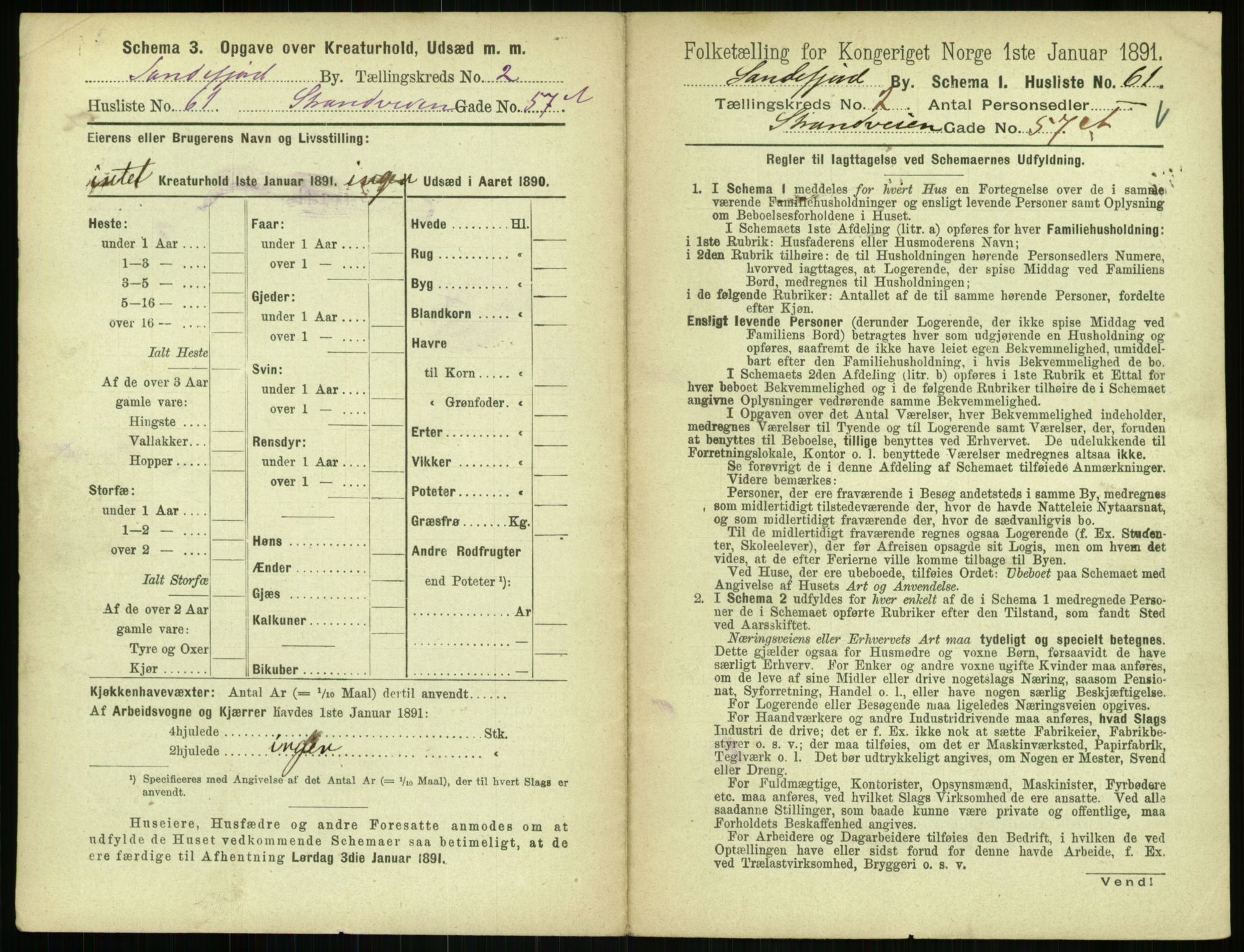 RA, 1891 census for 0706 Sandefjord, 1891, p. 249