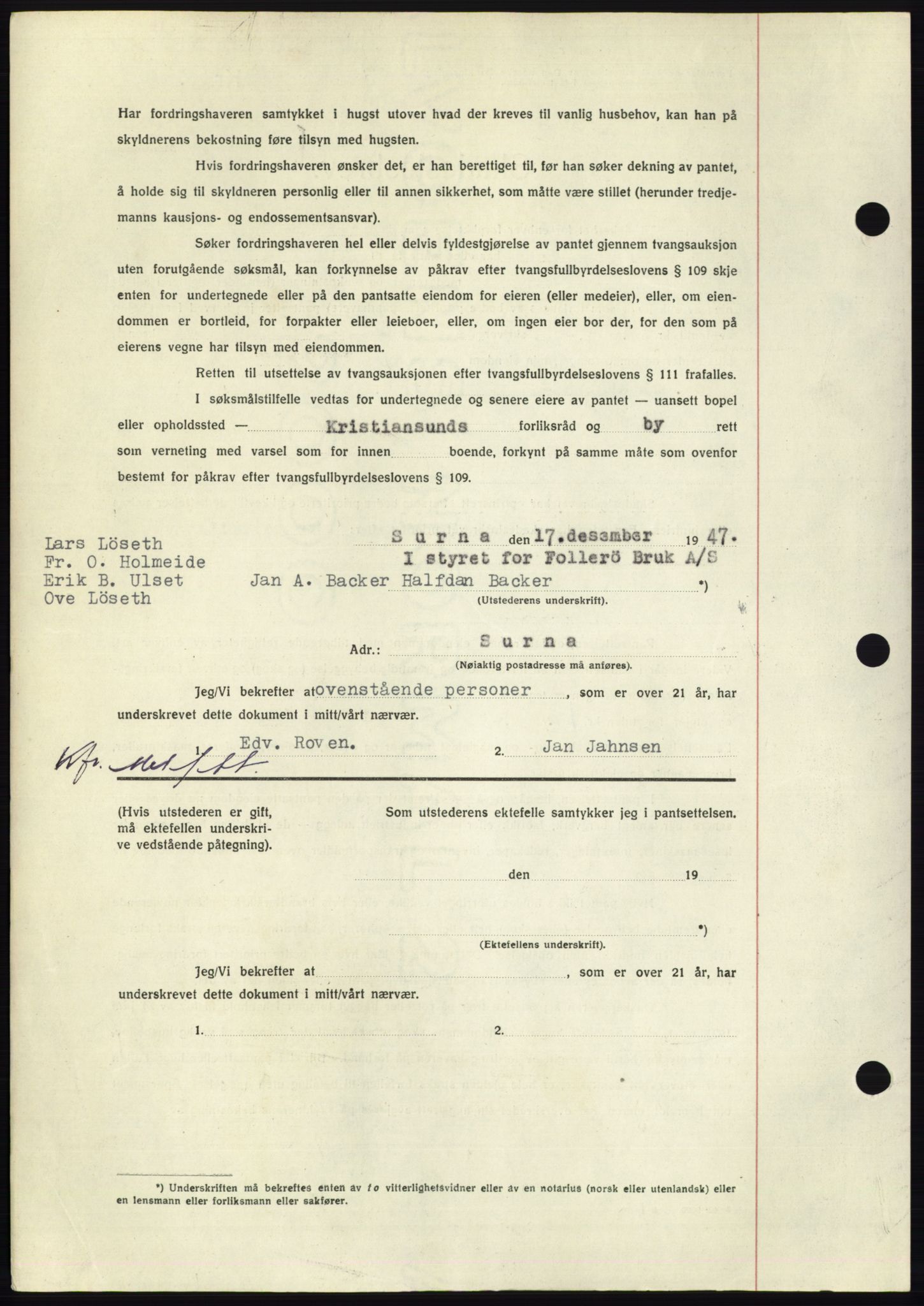 Nordmøre sorenskriveri, AV/SAT-A-4132/1/2/2Ca: Mortgage book no. B99, 1948-1948, Diary no: : 2862/1948