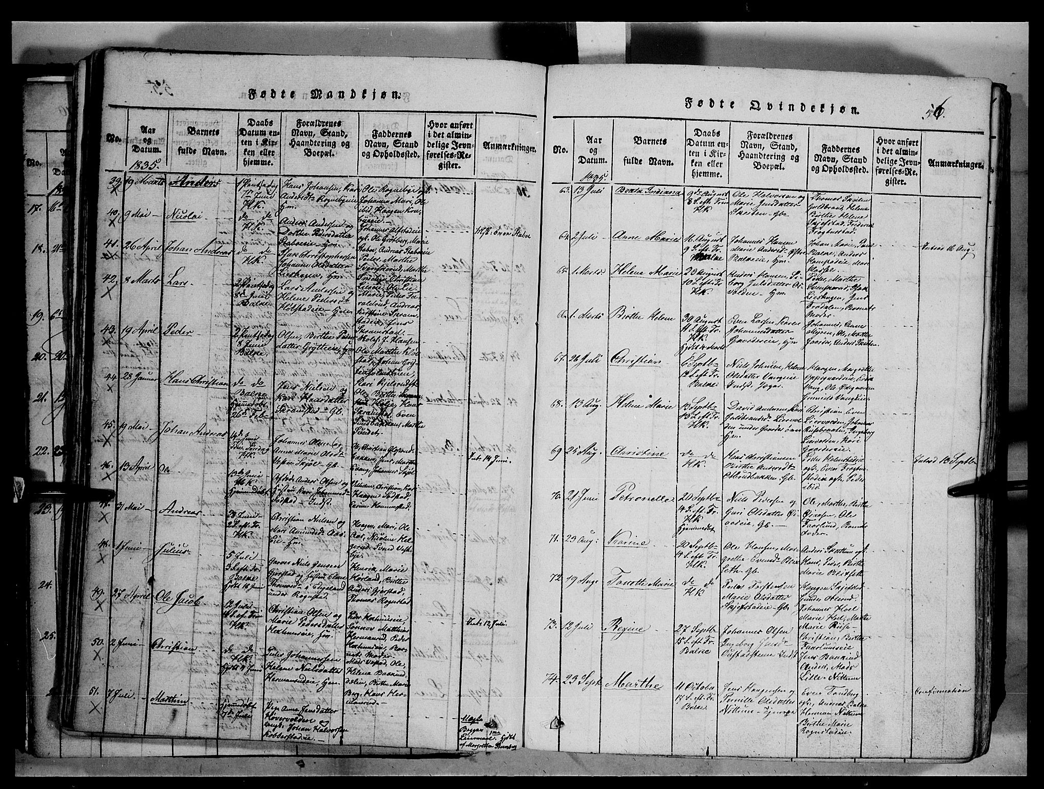 Østre Toten prestekontor, AV/SAH-PREST-104/H/Ha/Haa/L0001: Parish register (official) no. 1, 1828-1839, p. 56