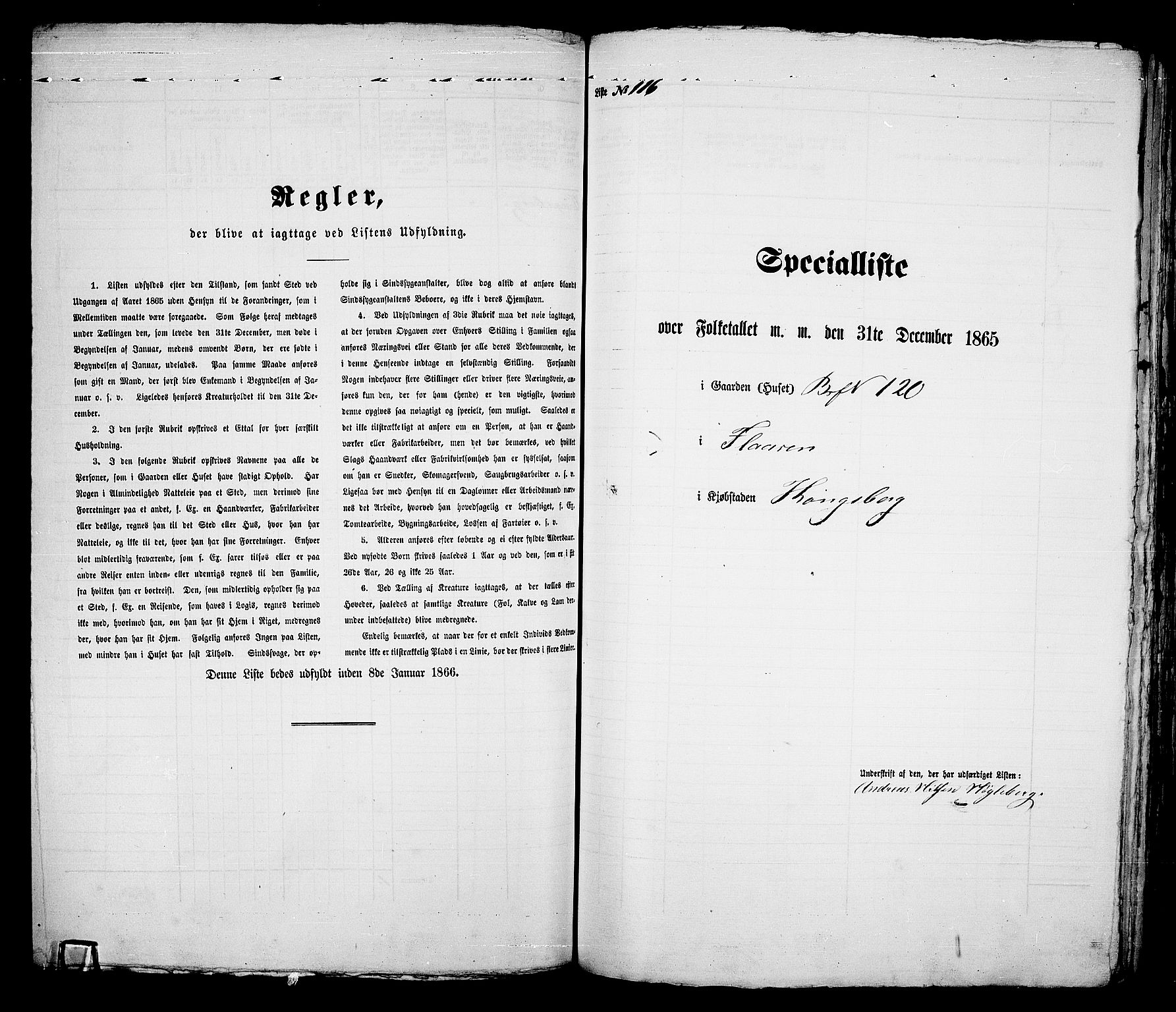 RA, 1865 census for Kongsberg/Kongsberg, 1865, p. 242