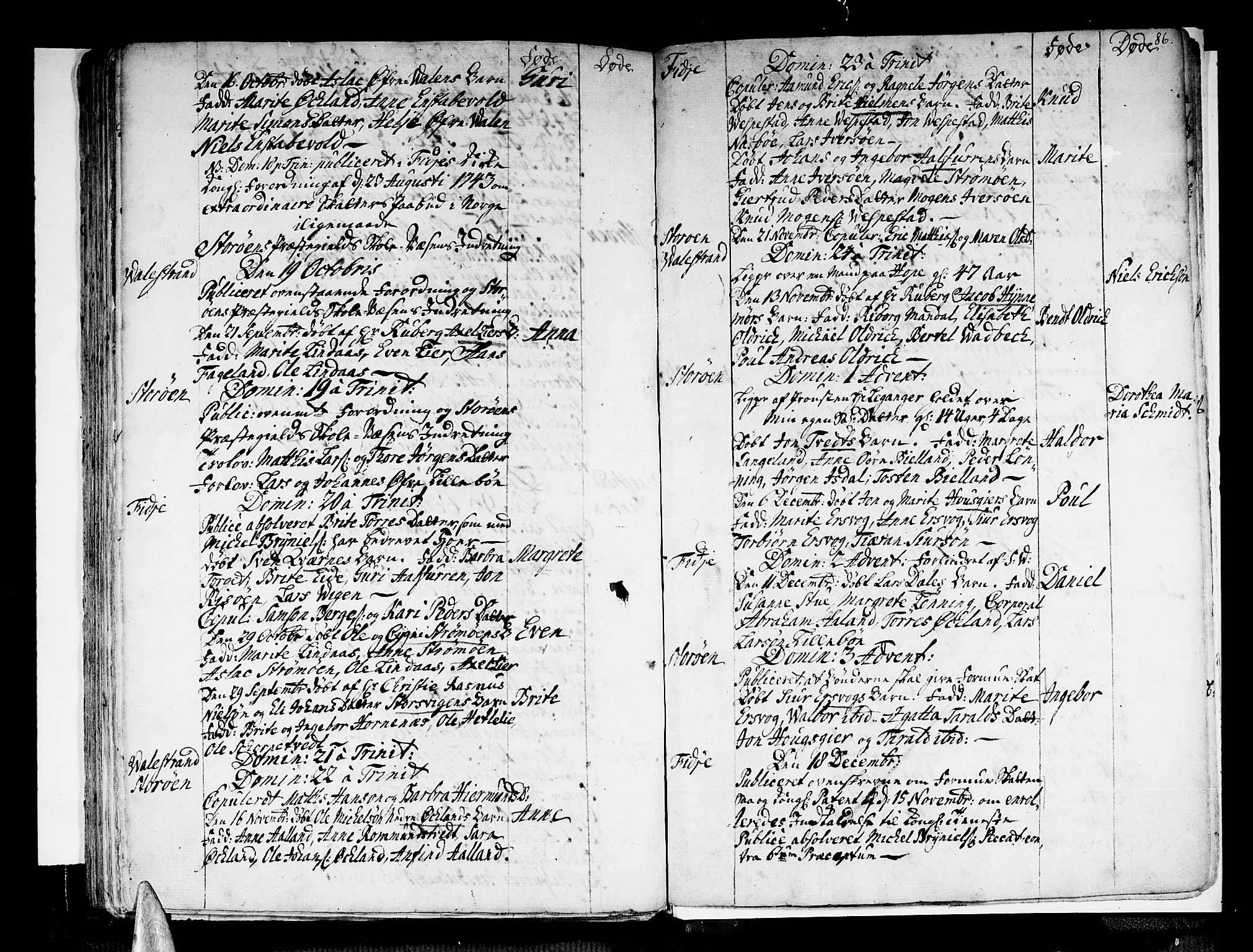 Stord sokneprestembete, AV/SAB-A-78201/H/Haa: Parish register (official) no. A 1, 1725-1744, p. 86