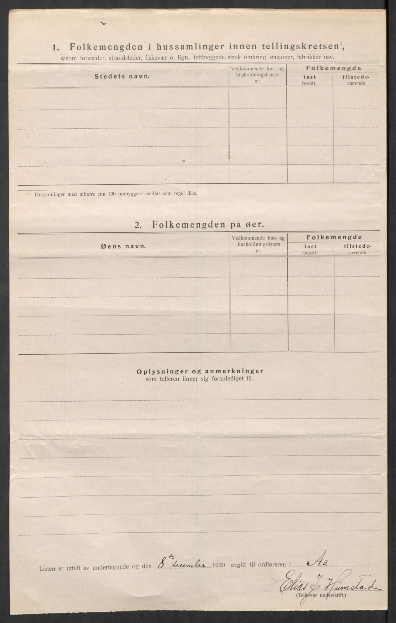 SAT, 1920 census for Å, 1920, p. 16