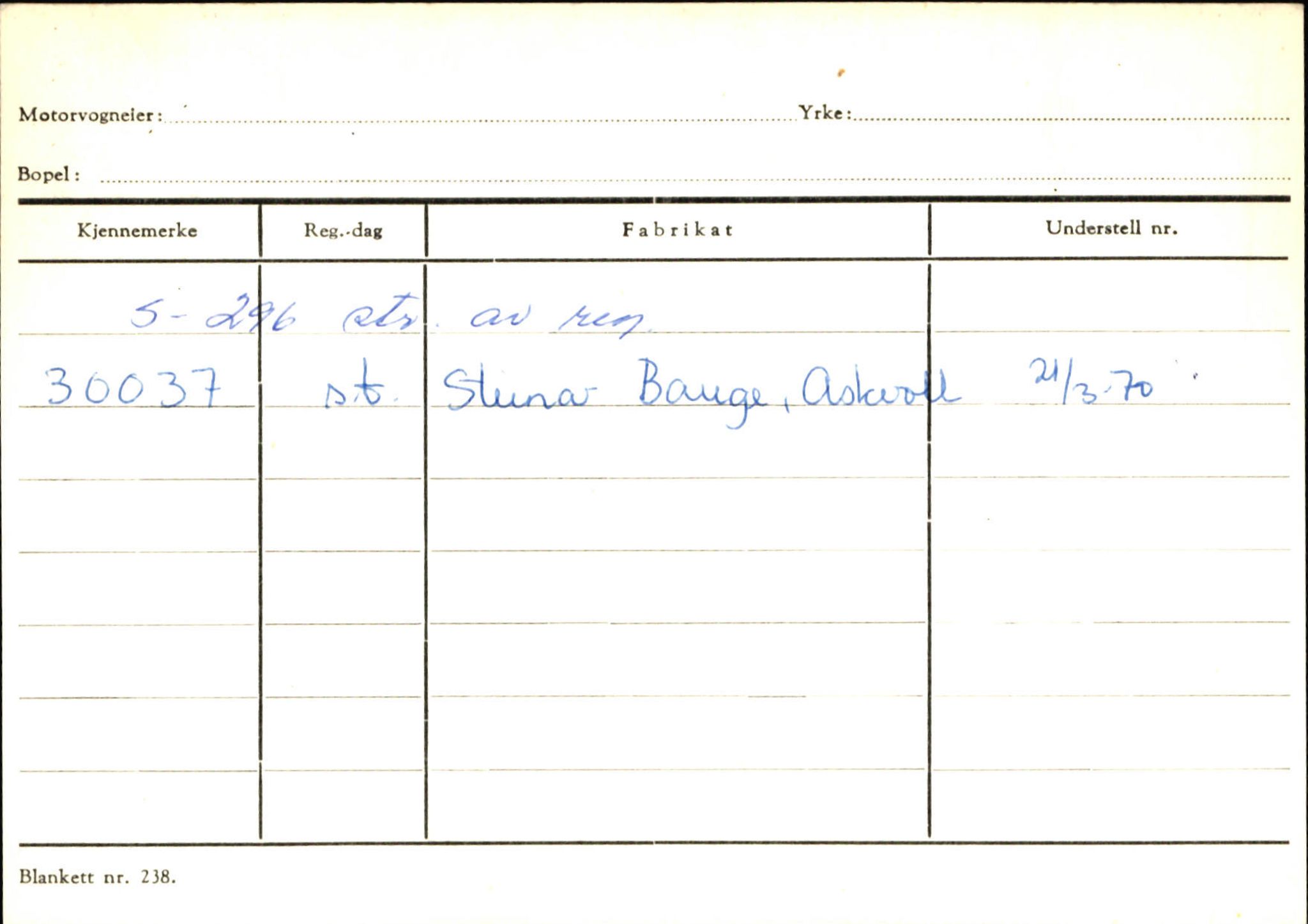 Statens vegvesen, Sogn og Fjordane vegkontor, AV/SAB-A-5301/4/F/L0126: Eigarregister Fjaler M-Å. Leikanger A-Å, 1945-1975, p. 829