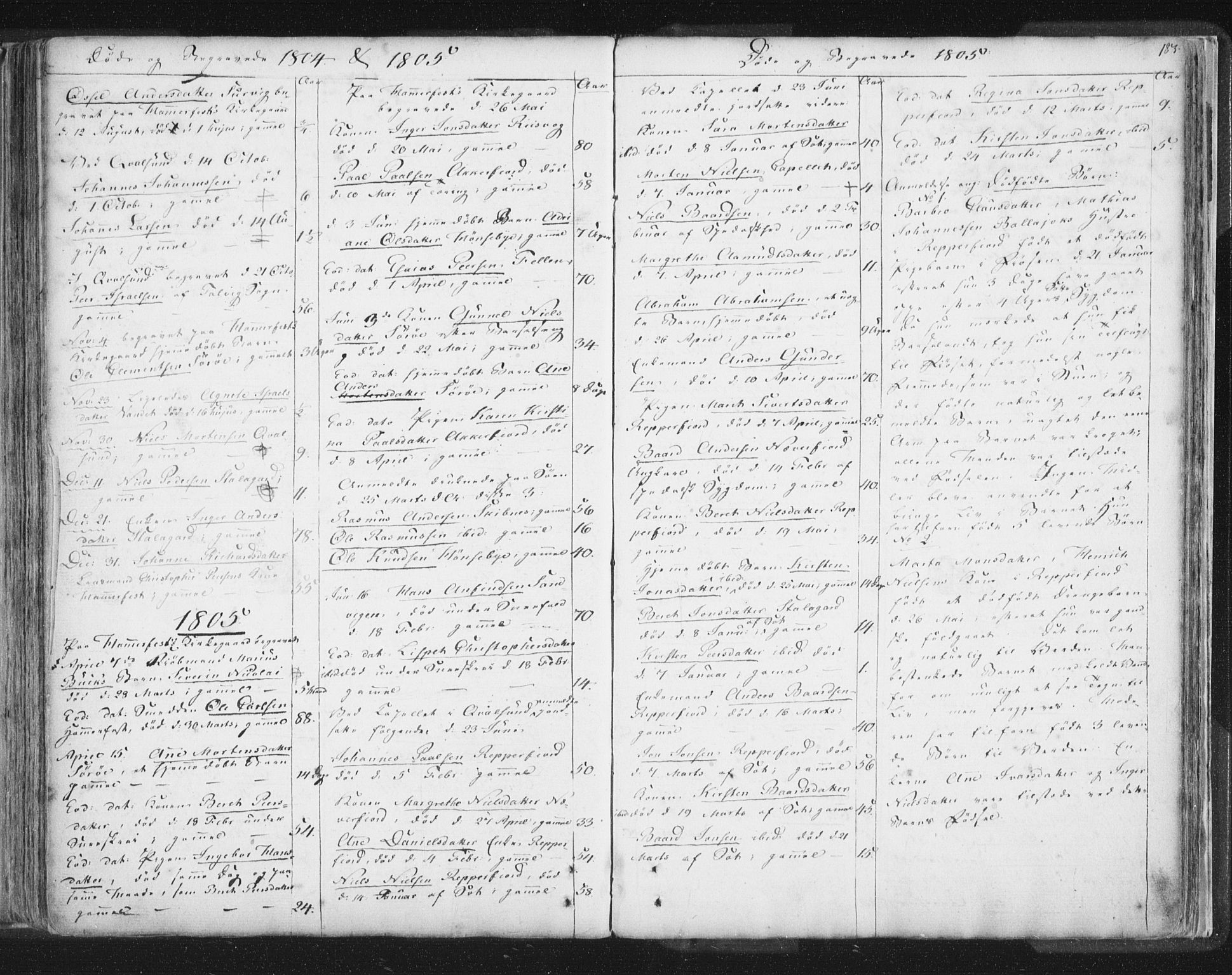 Hammerfest sokneprestkontor, SATØ/S-1347/H/Ha/L0002.kirke: Parish register (official) no. 2, 1751-1821, p. 183