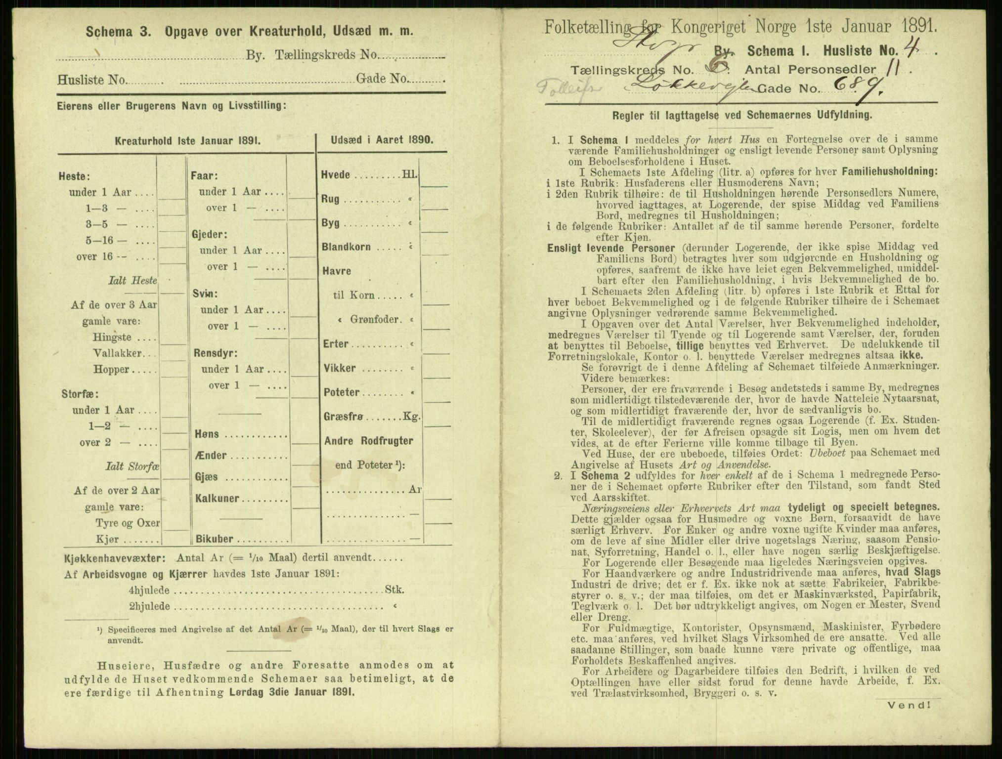 RA, 1891 census for 1103 Stavanger, 1891, p. 1087