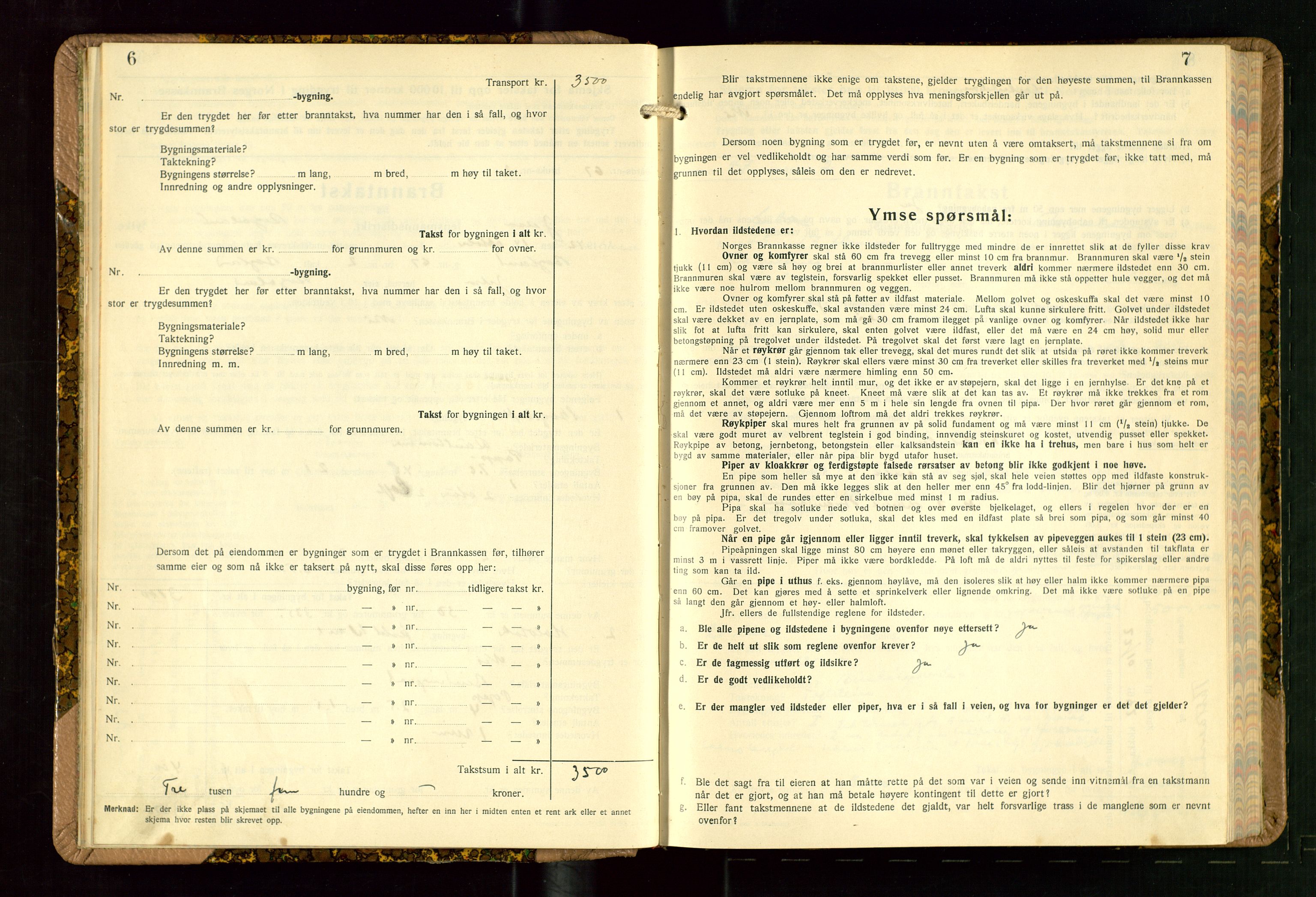 Jelsa lensmannskontor, AV/SAST-A-100360/Gob/L0003: "Branntakstprotokoll", 1942-1955, p. 6-7