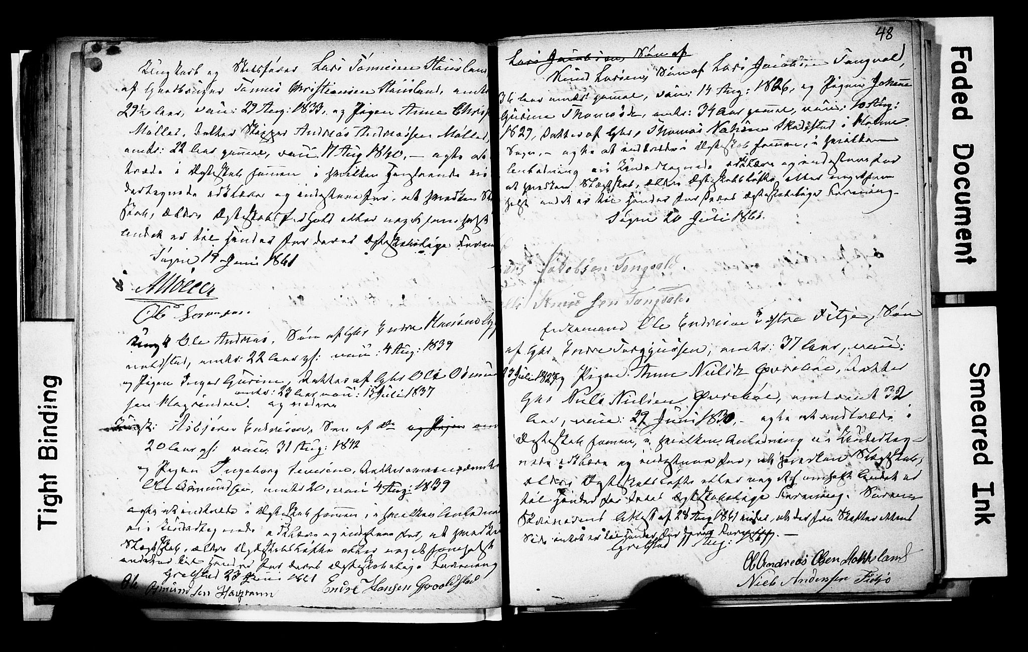 Søgne sokneprestkontor, AV/SAK-1111-0037/F/Fe/L0001: Banns register no. A-III-1, 1853-1870, p. 48