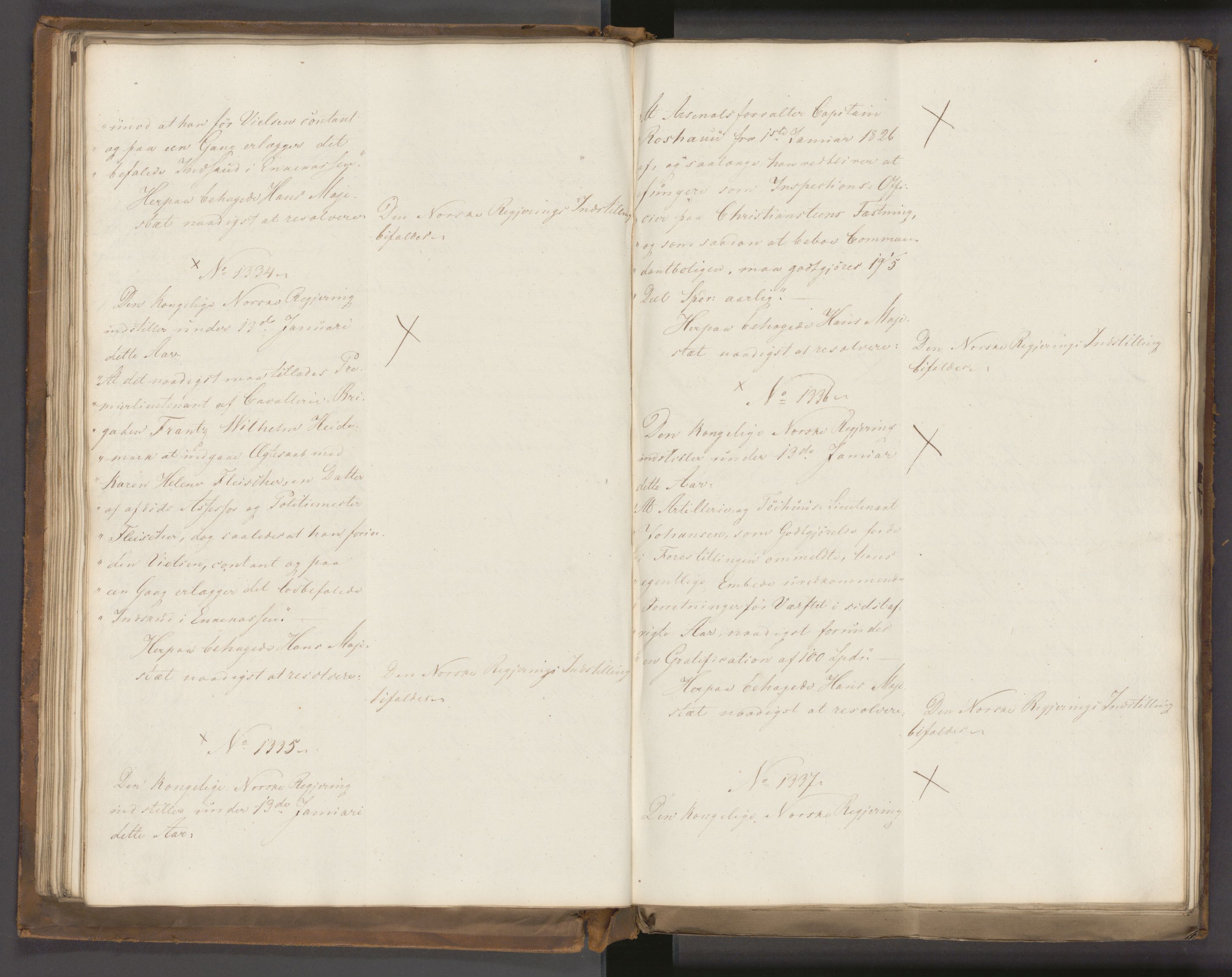 Statsrådssekretariatet, AV/RA-S-1001/A/Ab/L0022: Kgl. res. nr. 1210-1721, 1. halvår, 1826