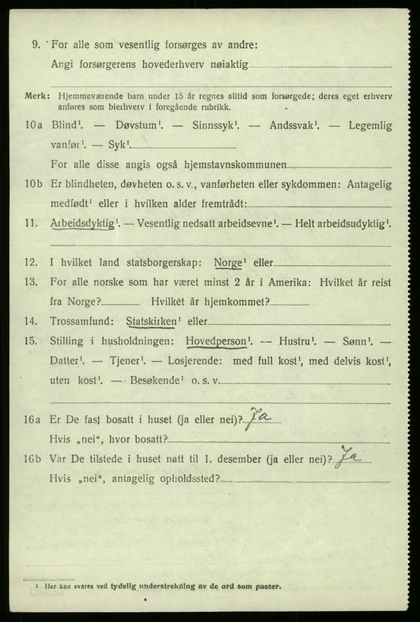 SAB, 1920 census for Askvoll, 1920, p. 3583