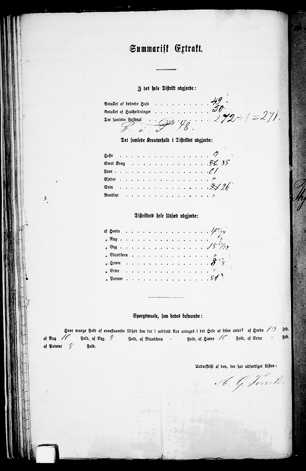 RA, 1865 census for Homedal, 1865, p. 42