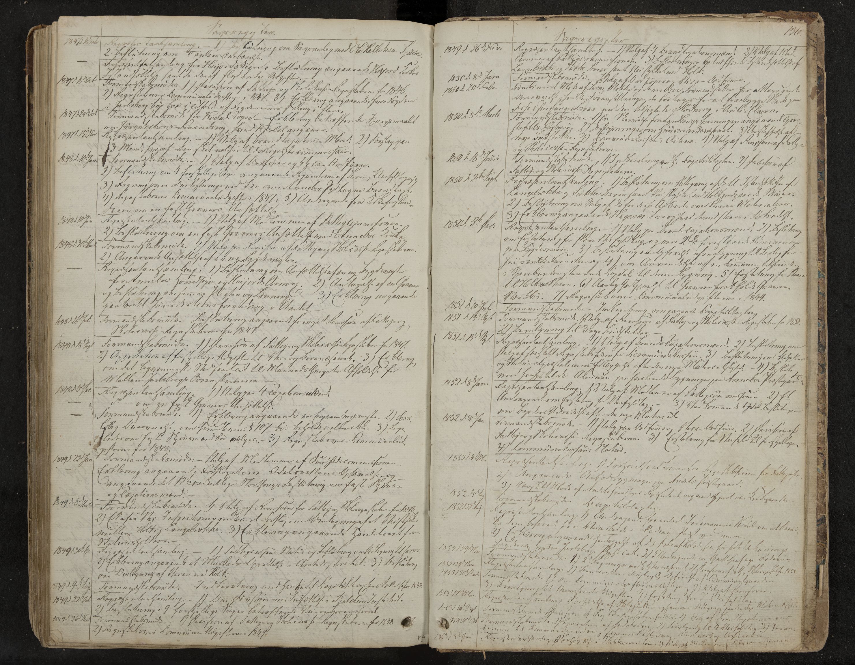 Andebu formannskap og sentraladministrasjon, IKAK/0719021-1/A/Aa/L0001: Møtebok med register, 1837-1869, p. 136