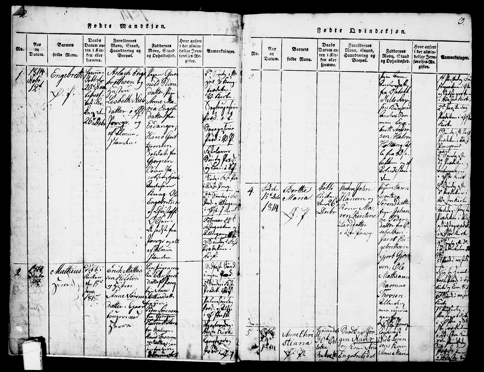 Porsgrunn kirkebøker , SAKO/A-104/G/Gb/L0001: Parish register (copy) no. II 1, 1817-1828, p. 2-3