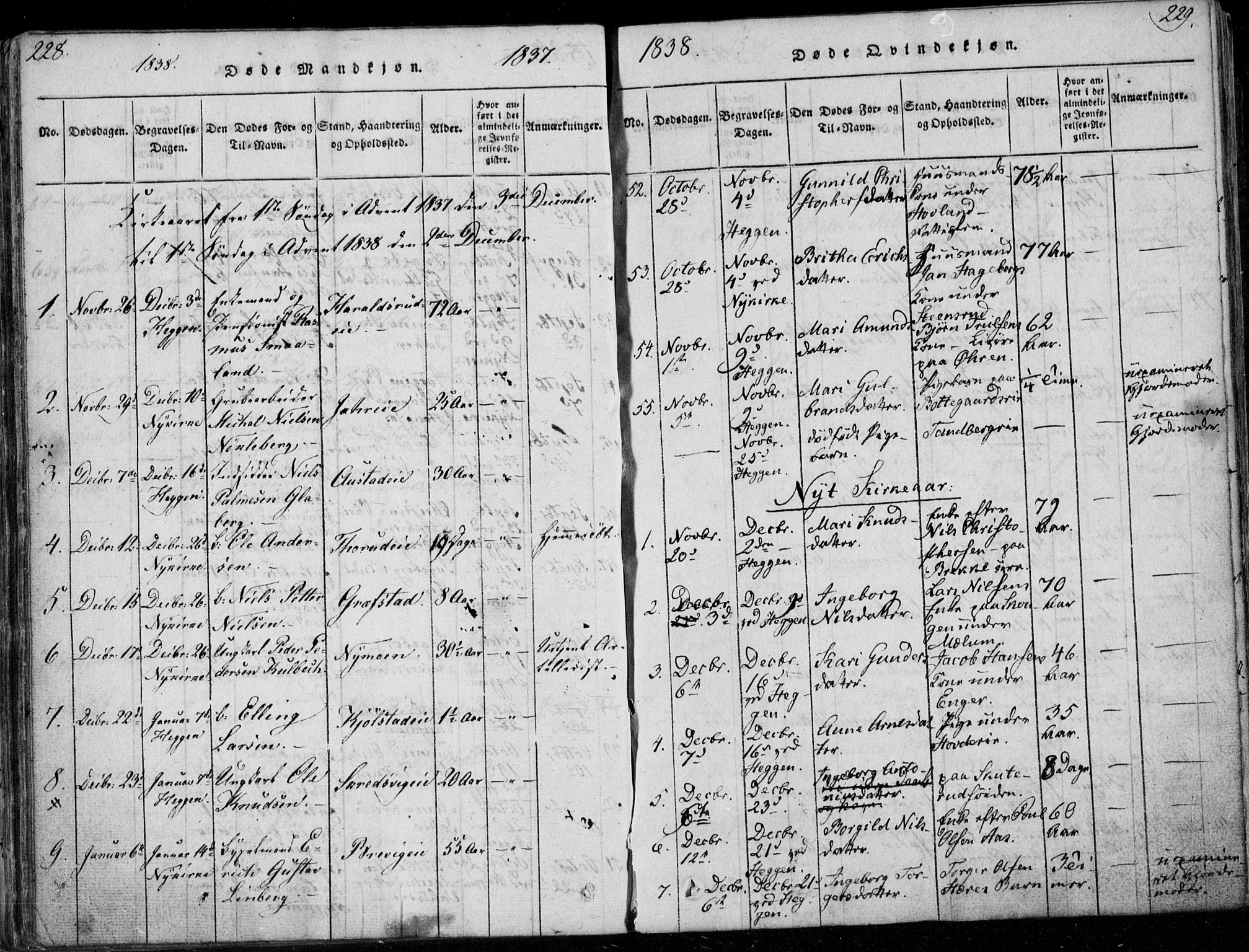 Modum kirkebøker, AV/SAKO-A-234/F/Fa/L0006: Parish register (official) no. 6, 1832-1841, p. 228-229