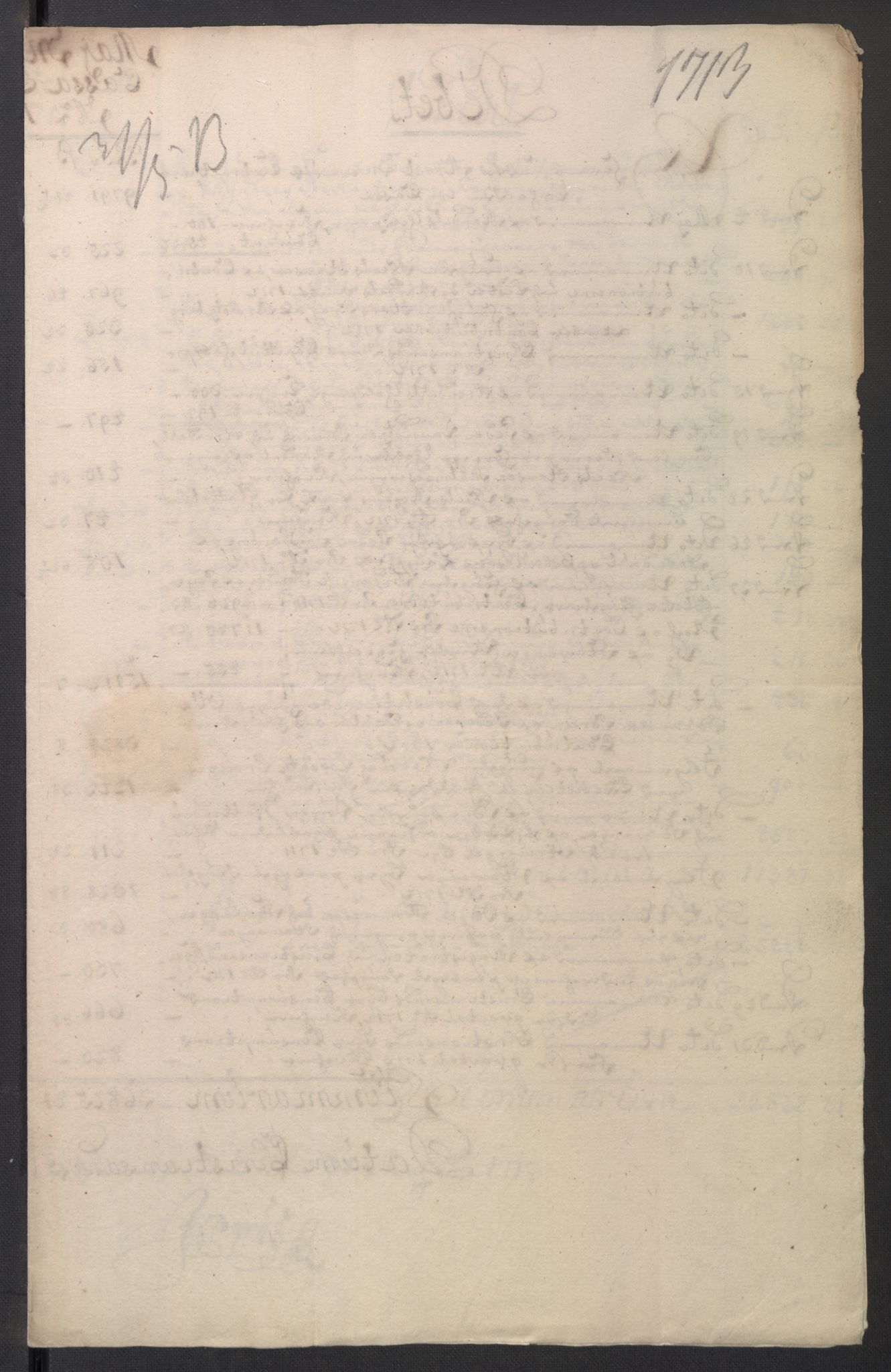 Stattholderembetet 1572-1771, AV/RA-EA-2870/El/L0054/0001: Forskjellige pakkesaker / Ekstrakter av stiftamtstueregnskap og fogderegnskap, 1712-1715, p. 3