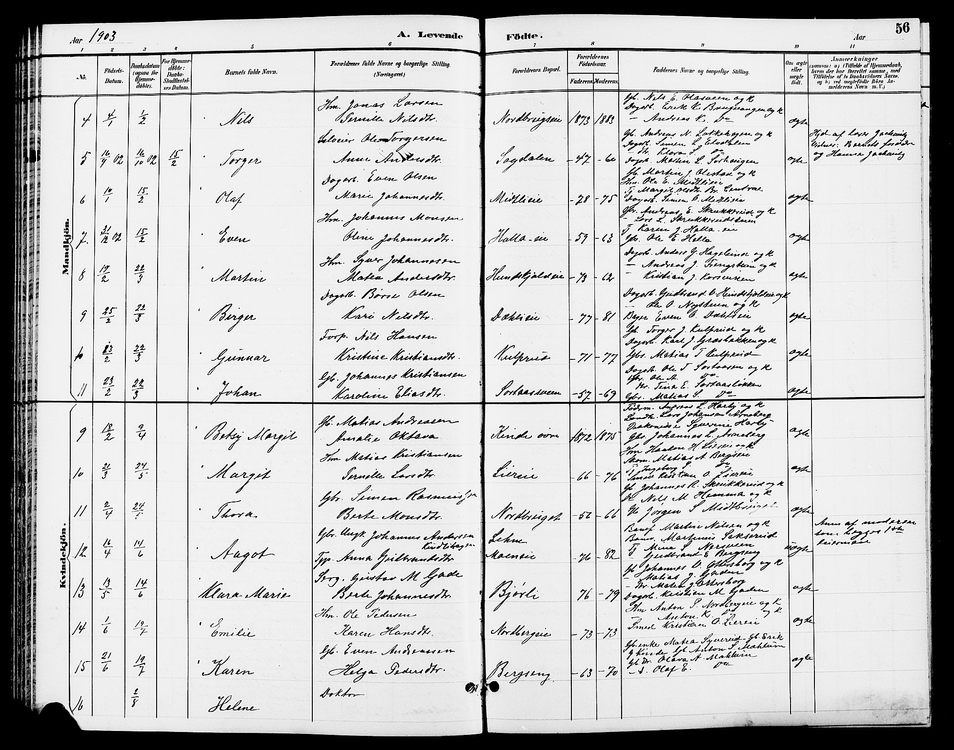 Ringsaker prestekontor, AV/SAH-PREST-014/L/La/L0013: Parish register (copy) no. 13, 1891-1904, p. 56