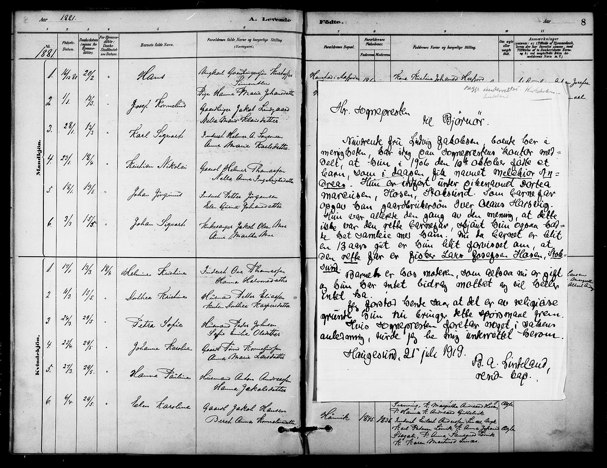 Ministerialprotokoller, klokkerbøker og fødselsregistre - Sør-Trøndelag, SAT/A-1456/656/L0692: Parish register (official) no. 656A01, 1879-1893, p. 8