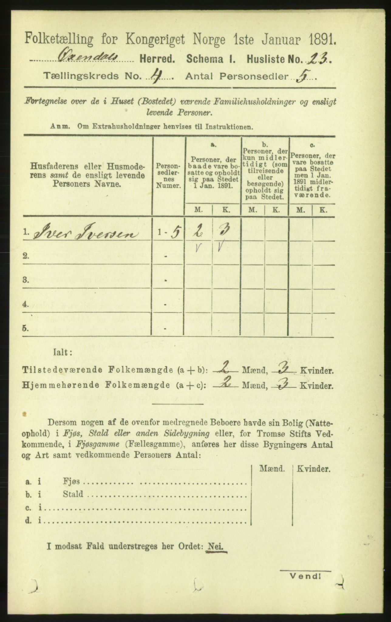 RA, 1891 census for 1561 Øksendal, 1891, p. 831