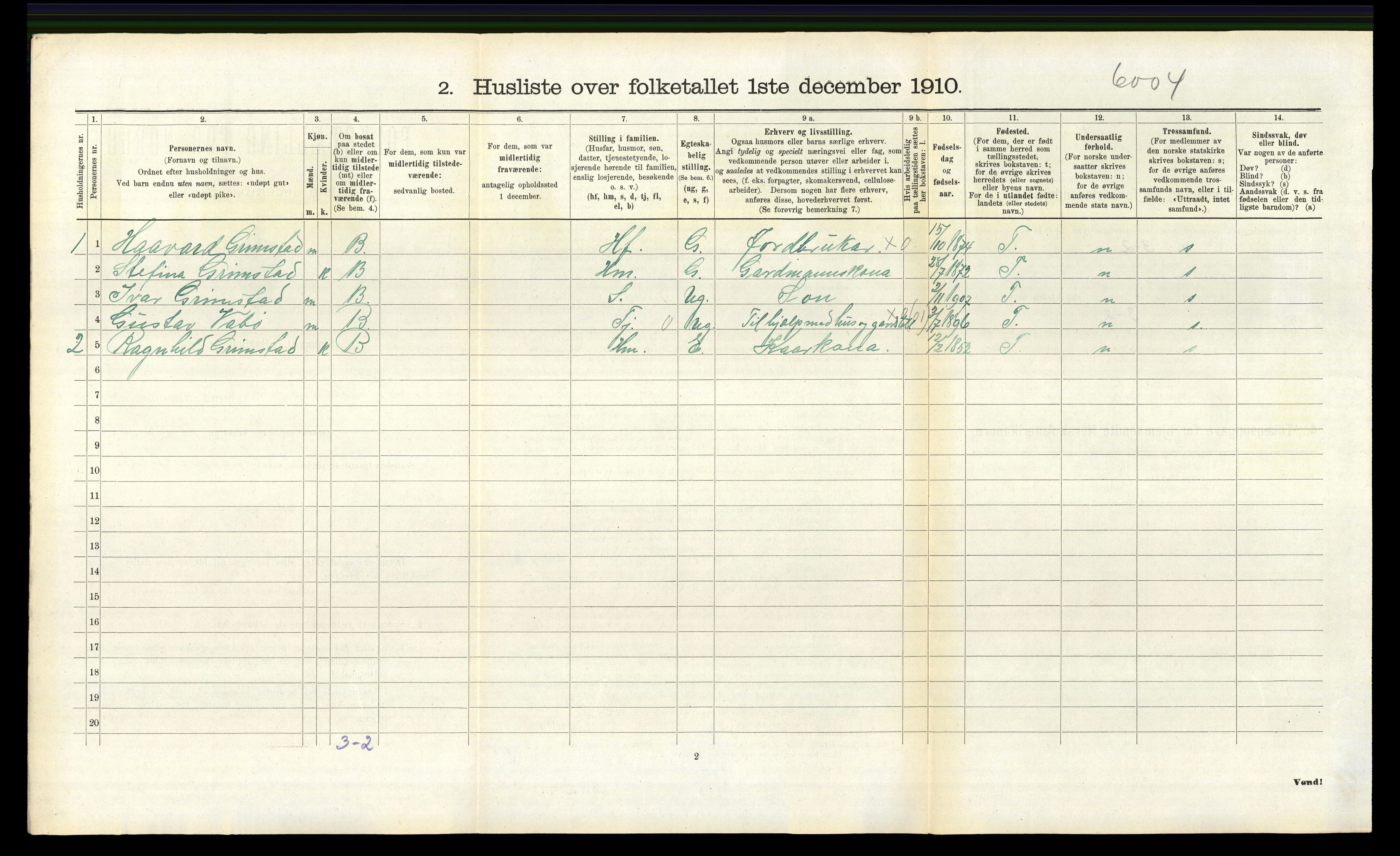 RA, 1910 census for Lindås, 1910, p. 937