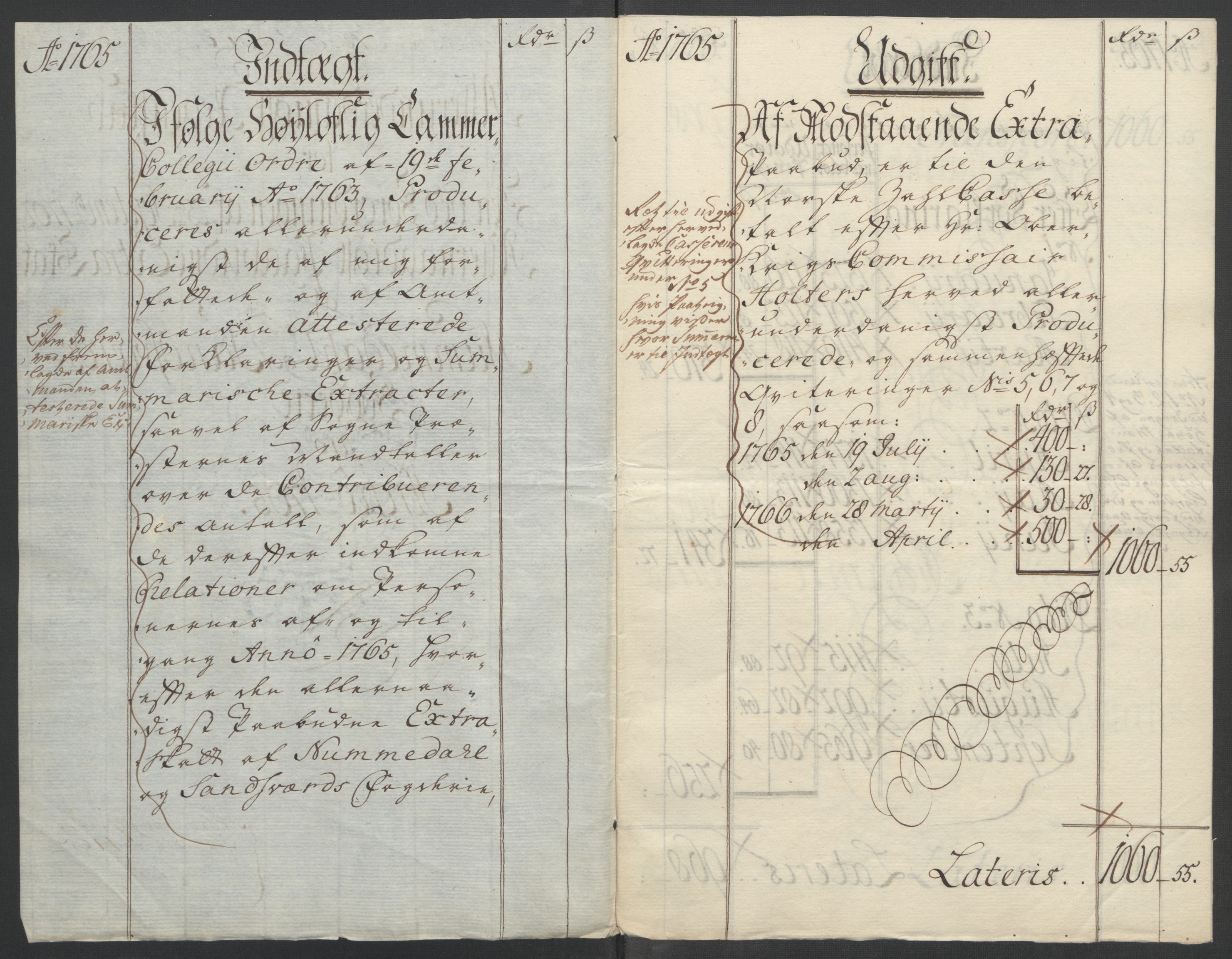 Rentekammeret inntil 1814, Reviderte regnskaper, Fogderegnskap, RA/EA-4092/R24/L1672: Ekstraskatten Numedal og Sandsvær, 1762-1767, p. 257