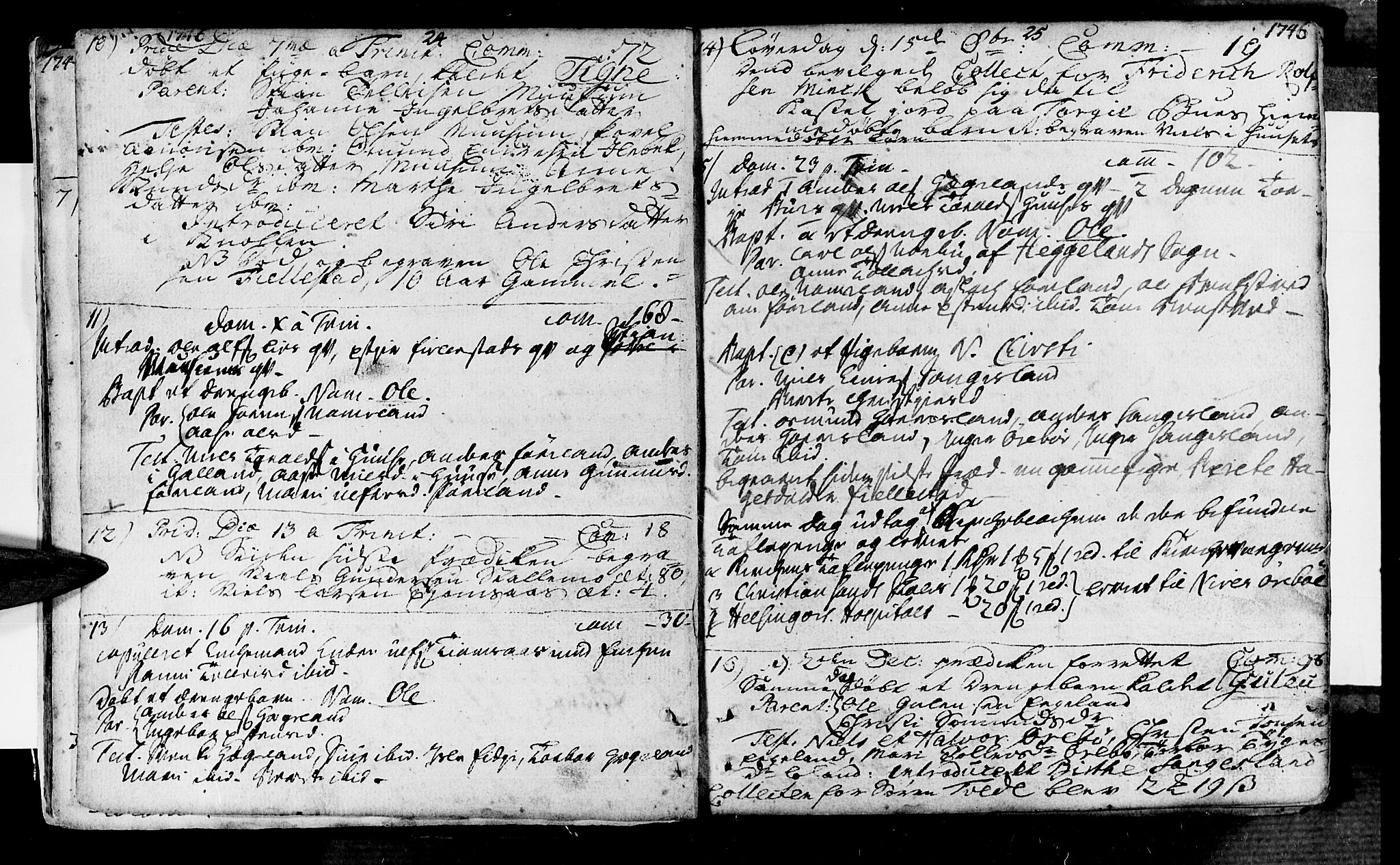 Vennesla sokneprestkontor, AV/SAK-1111-0045/Fa/Fac/L0001: Parish register (official) no. A 1, 1743-1784, p. 24-25