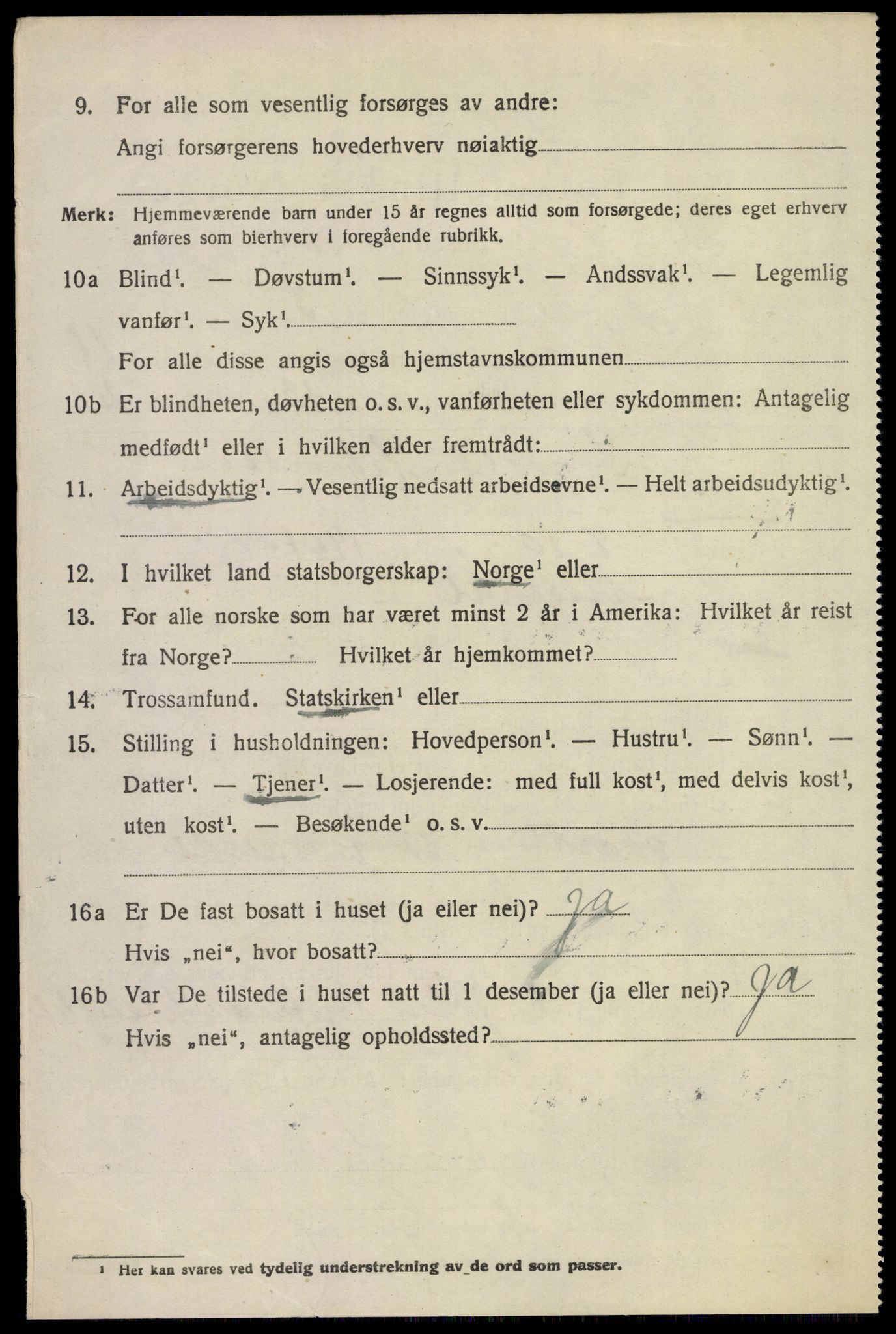 SAKO, 1920 census for Solum, 1920, p. 17023