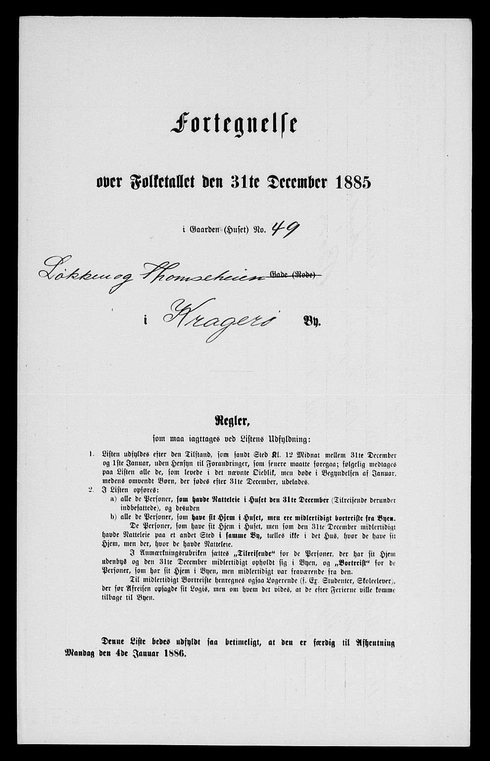 SAKO, 1885 census for 0801 Kragerø, 1885, p. 753