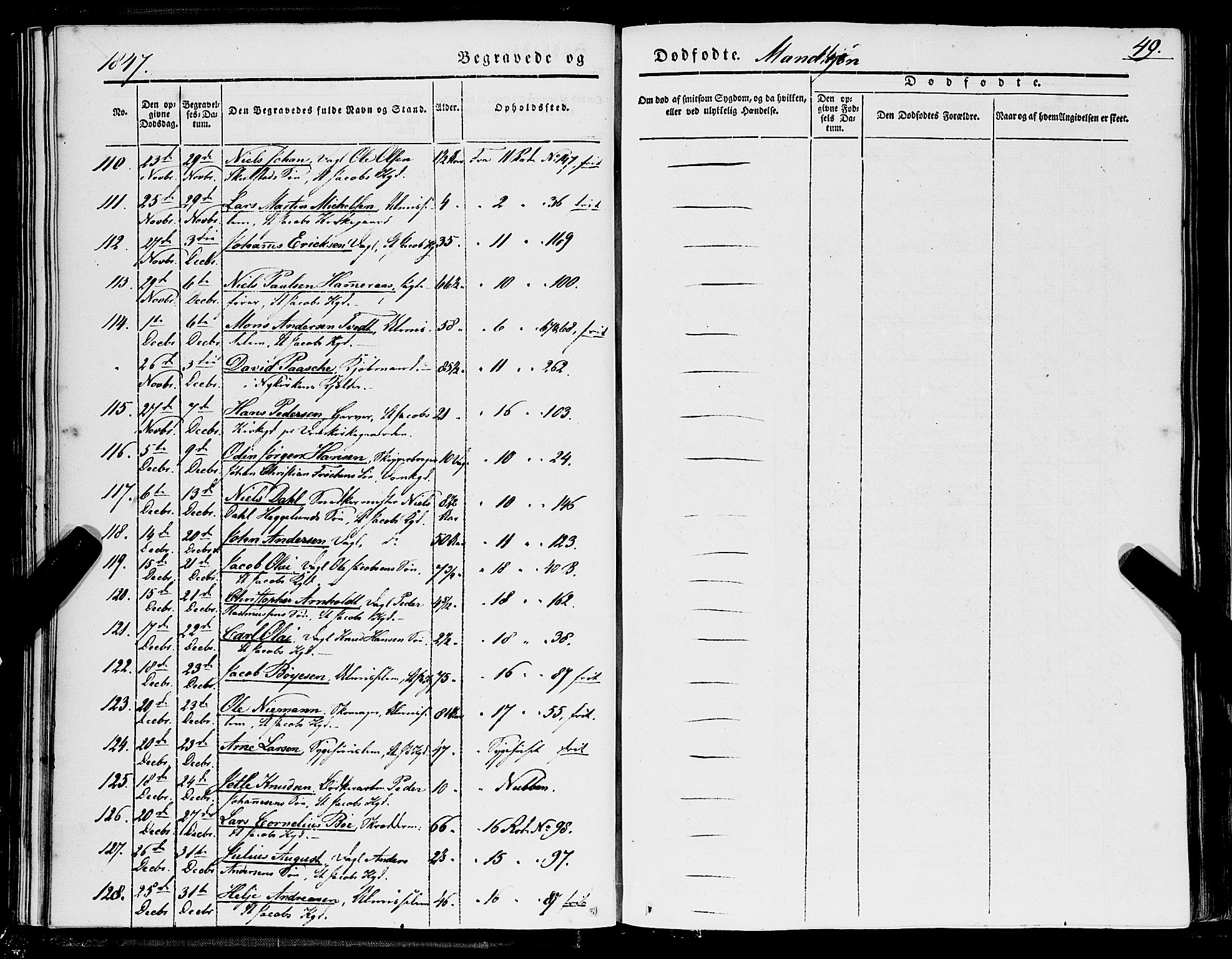 Domkirken sokneprestembete, AV/SAB-A-74801/H/Haa/L0040: Parish register (official) no. E 1, 1841-1853, p. 49