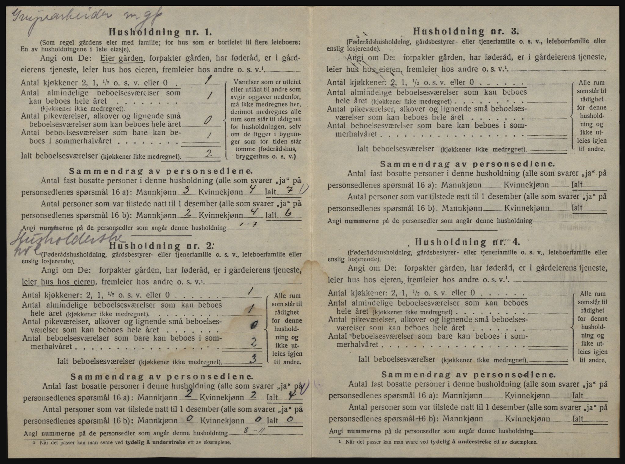 SAT, 1920 census for Ålen, 1920, p. 831