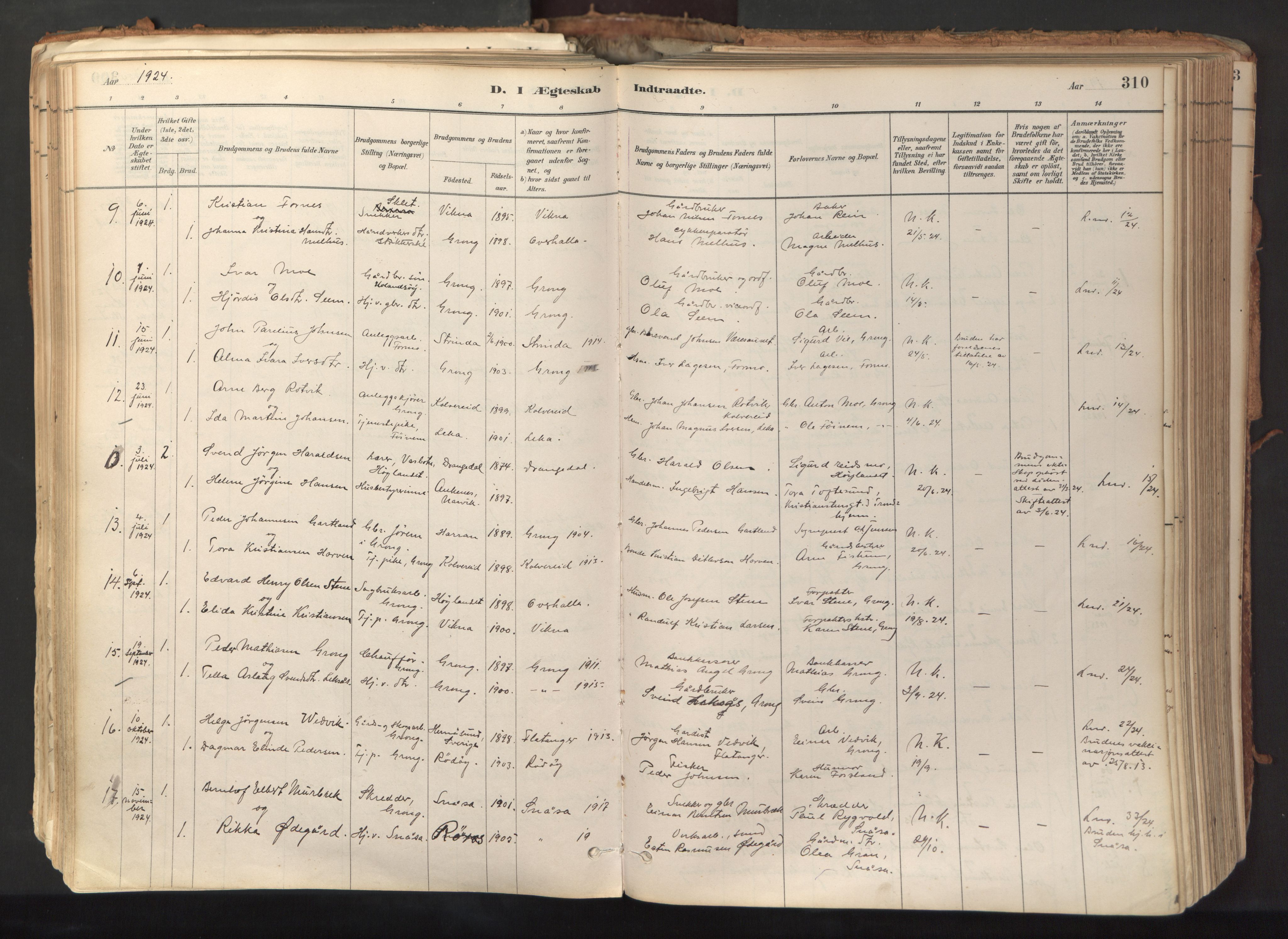 Ministerialprotokoller, klokkerbøker og fødselsregistre - Nord-Trøndelag, SAT/A-1458/758/L0519: Parish register (official) no. 758A04, 1880-1926, p. 310