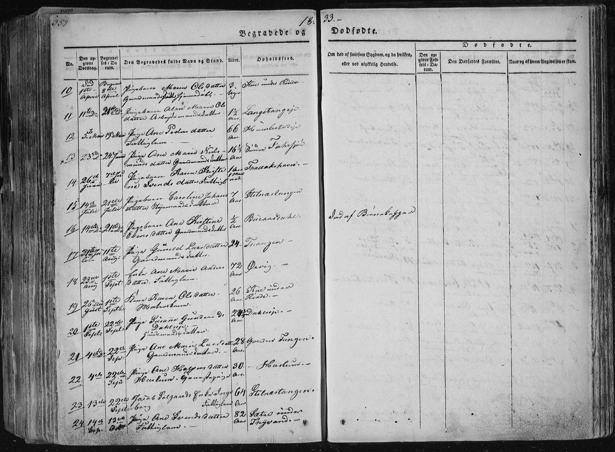 Sannidal kirkebøker, AV/SAKO-A-296/F/Fa/L0006: Parish register (official) no. 6, 1831-1847, p. 359