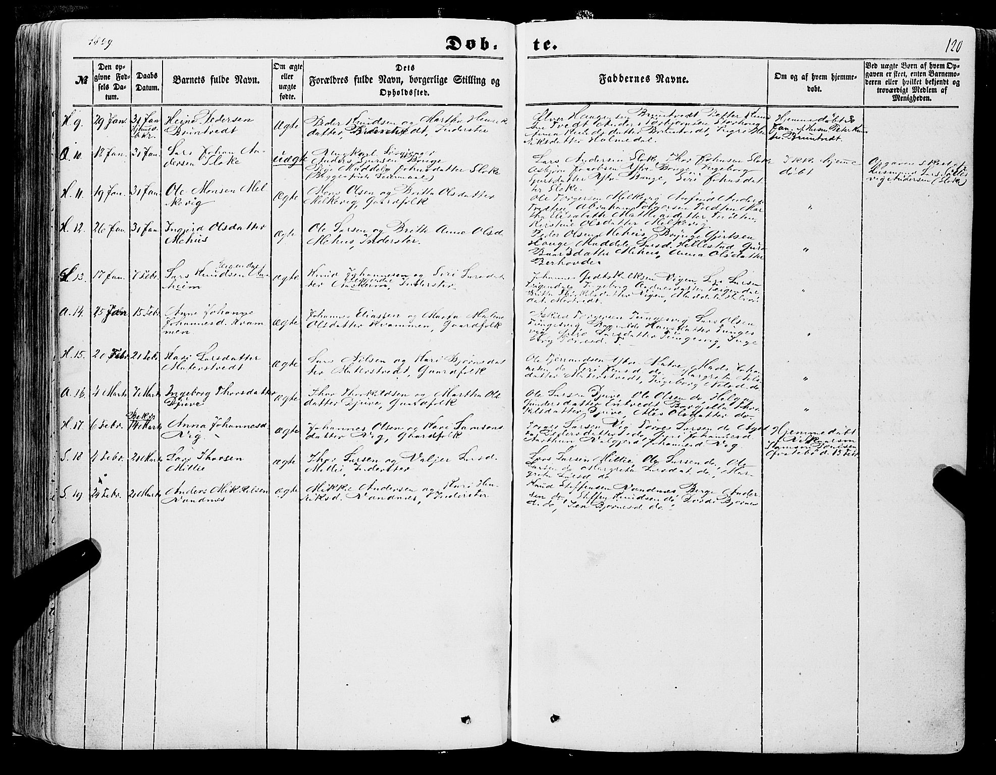 Skånevik sokneprestembete, SAB/A-77801/H/Haa: Parish register (official) no. A 5I, 1848-1869, p. 120