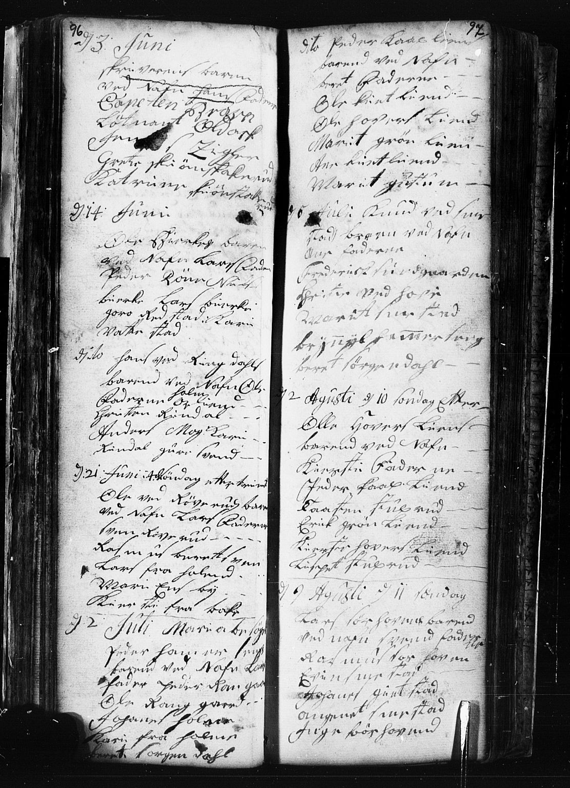 Fåberg prestekontor, AV/SAH-PREST-086/H/Ha/Hab/L0001: Parish register (copy) no. 1, 1727-1767, p. 96-97