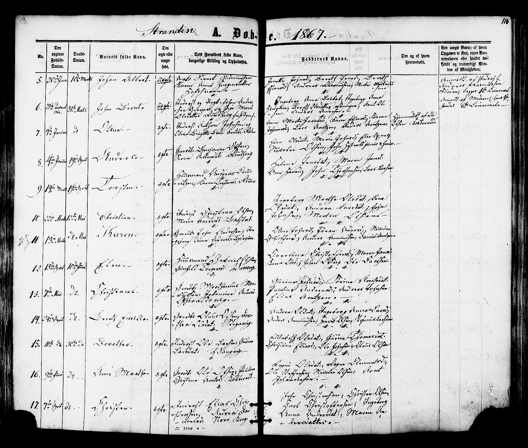 Ministerialprotokoller, klokkerbøker og fødselsregistre - Nord-Trøndelag, AV/SAT-A-1458/701/L0009: Parish register (official) no. 701A09 /2, 1864-1882, p. 116