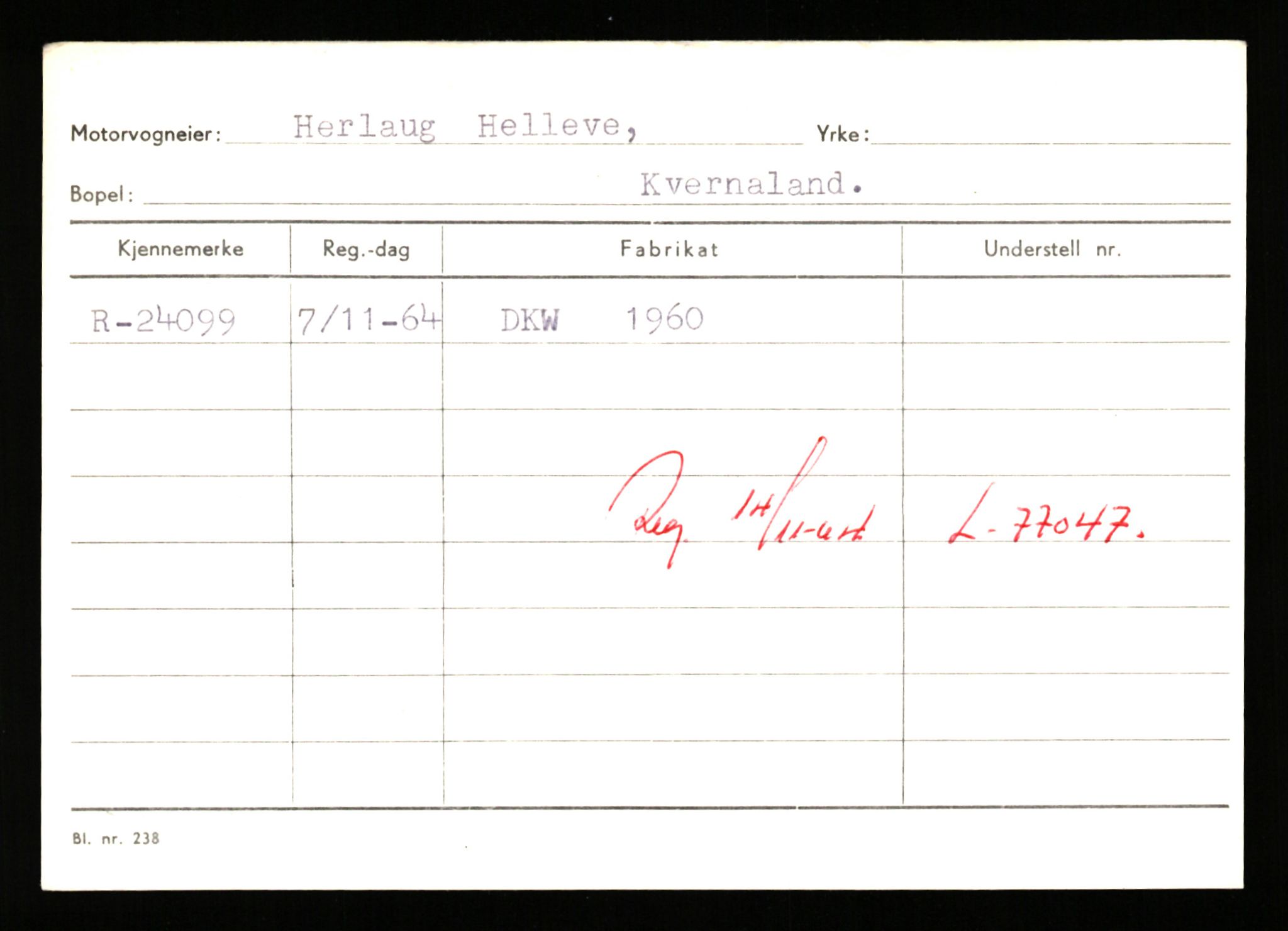 Stavanger trafikkstasjon, AV/SAST-A-101942/0/G/L0005: Registreringsnummer: 23000 - 34245, 1930-1971, p. 281