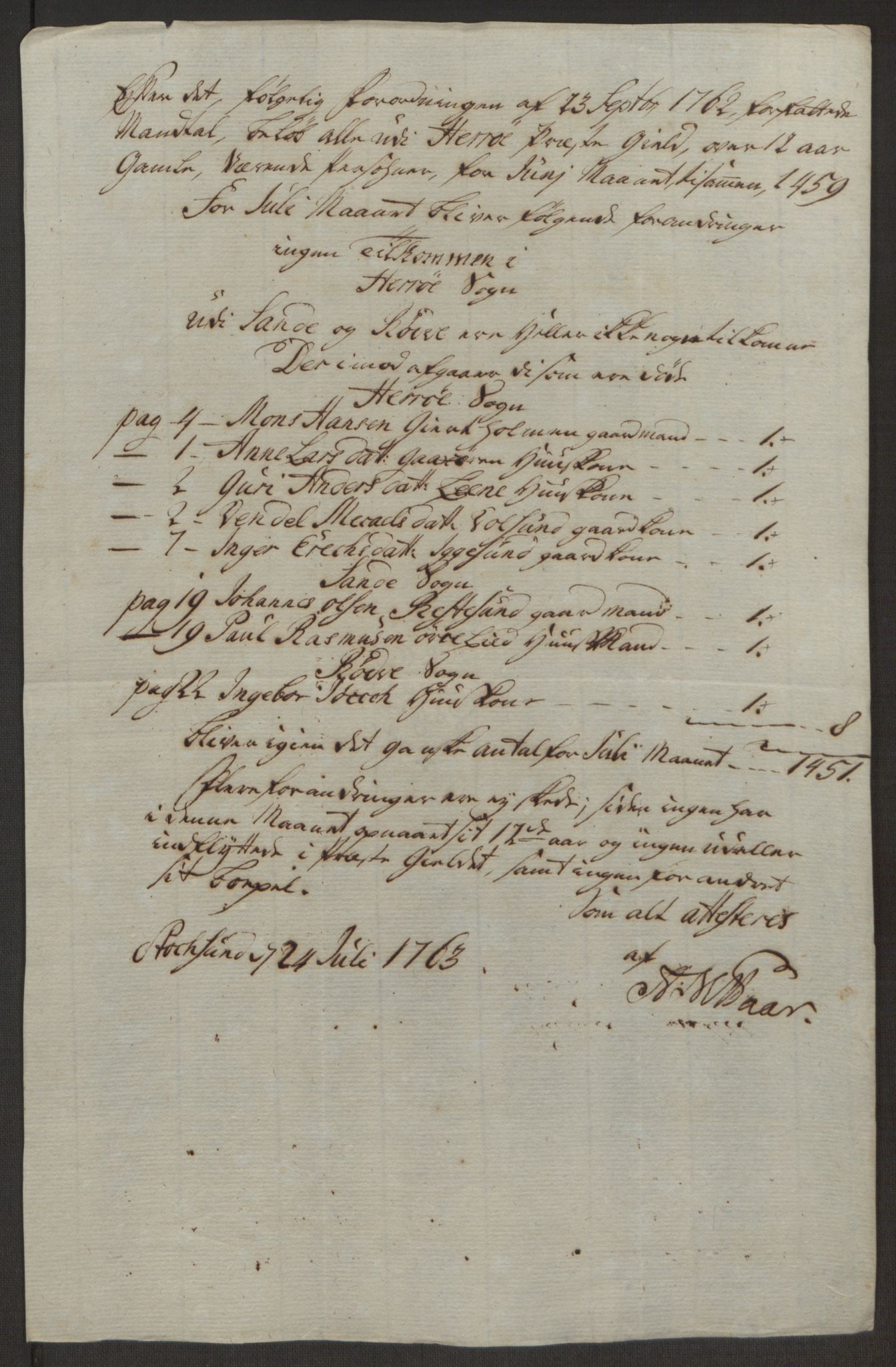 Rentekammeret inntil 1814, Realistisk ordnet avdeling, AV/RA-EA-4070/Ol/L0019: [Gg 10]: Ekstraskatten, 23.09.1762. Sunnmøre, 1762-1763, p. 400