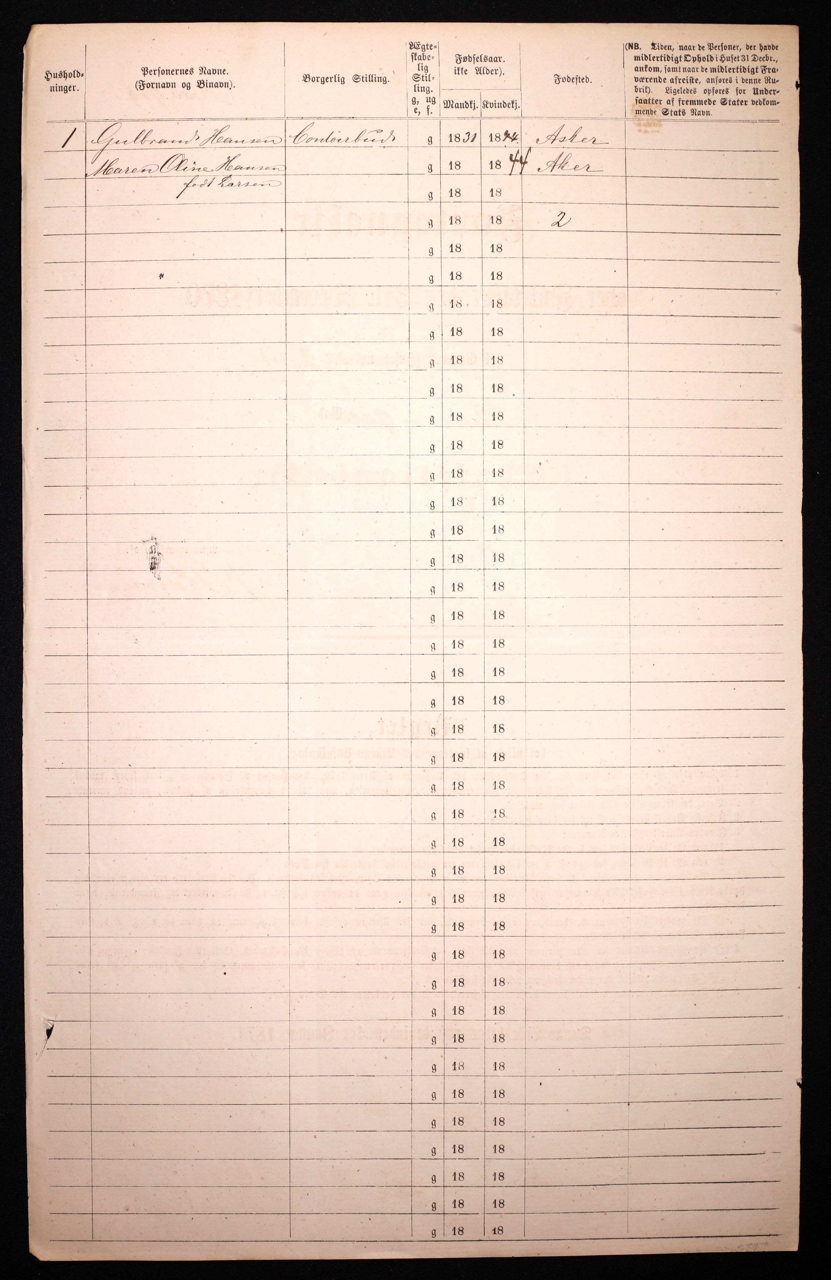 RA, 1870 census for 0301 Kristiania, 1870, p. 2792