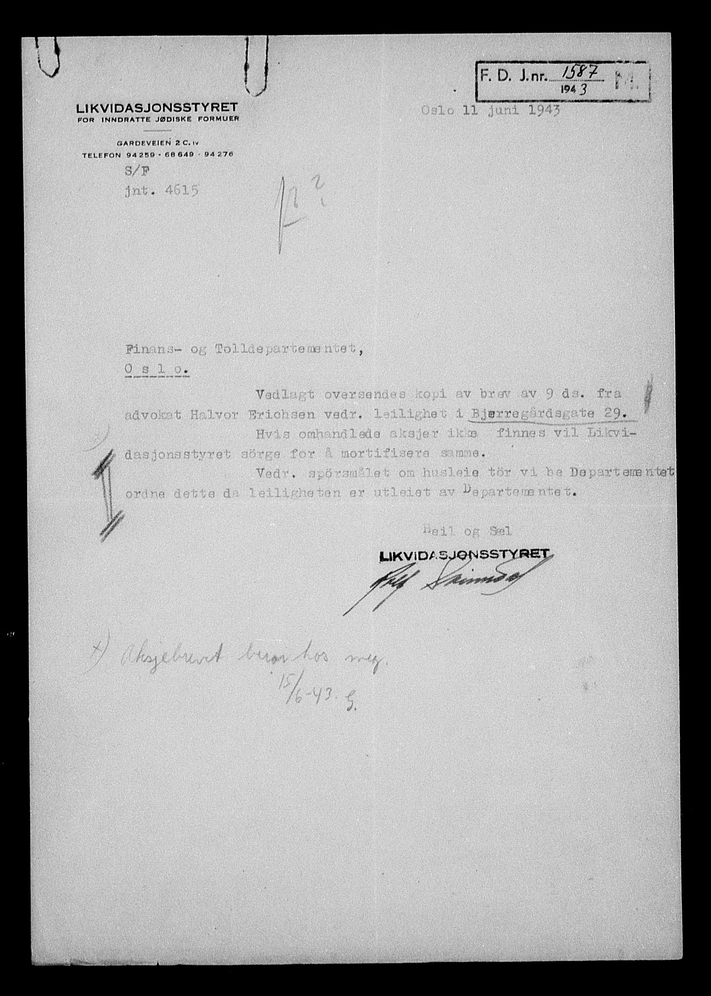 Justisdepartementet, Tilbakeføringskontoret for inndratte formuer, AV/RA-S-1564/H/Hc/Hcc/L0959: --, 1945-1947, p. 348