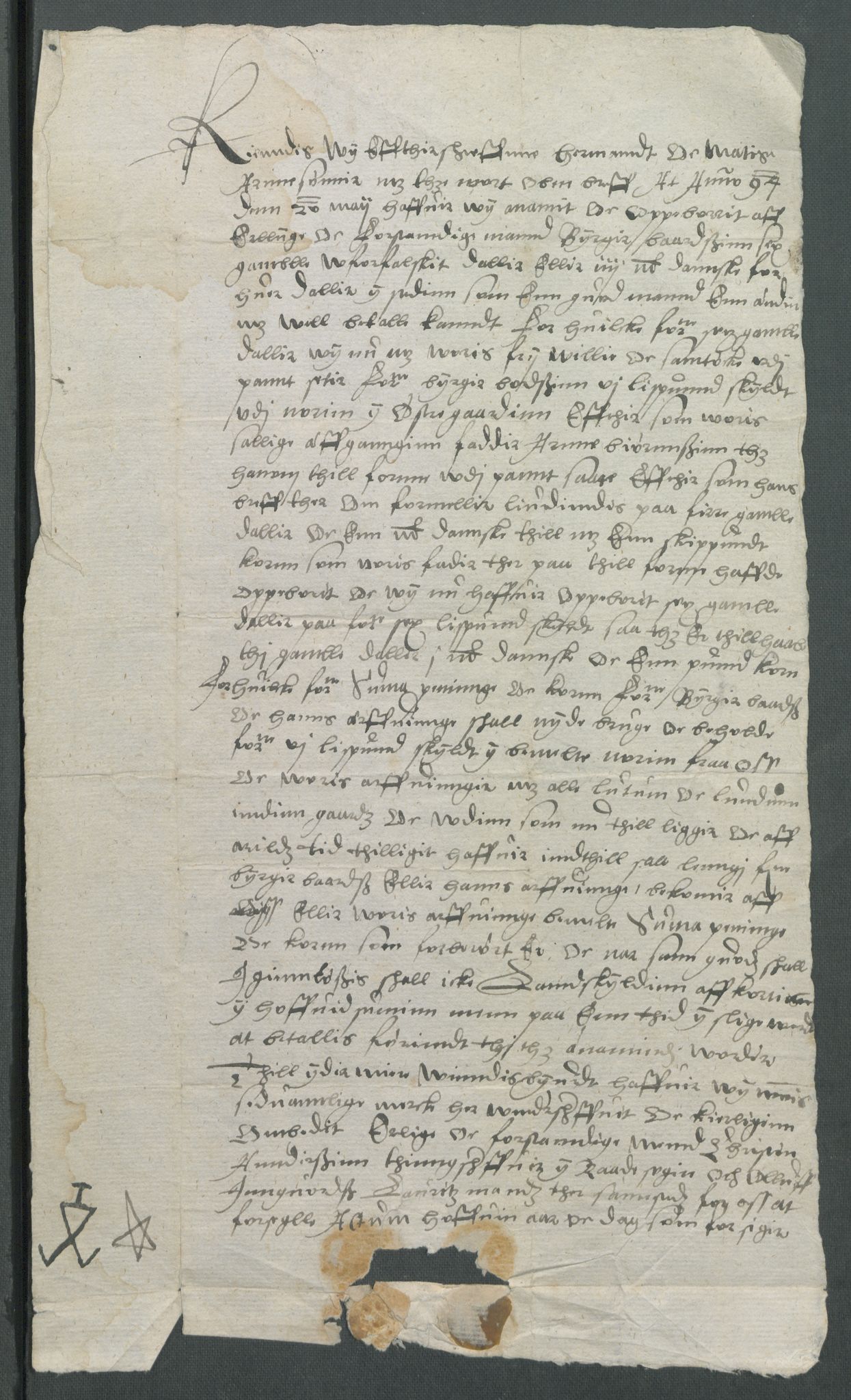 Riksarkivets diplomsamling, AV/RA-EA-5965/F02/L0098: Dokumenter, 1594, p. 29
