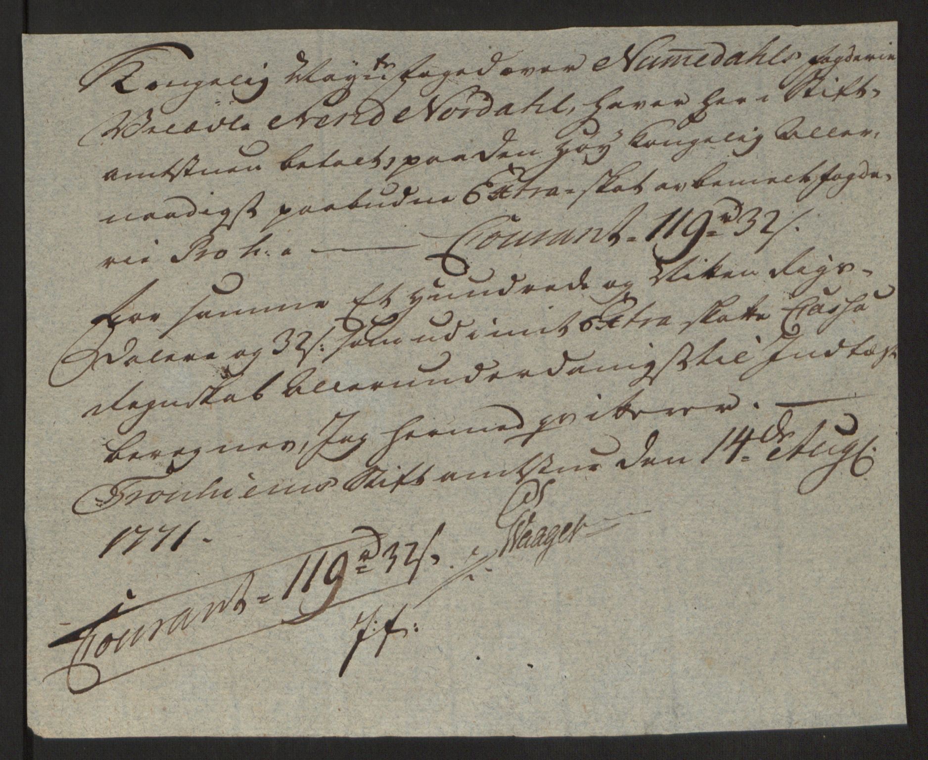 Rentekammeret inntil 1814, Reviderte regnskaper, Fogderegnskap, AV/RA-EA-4092/R64/L4502: Ekstraskatten Namdal, 1762-1772, p. 410