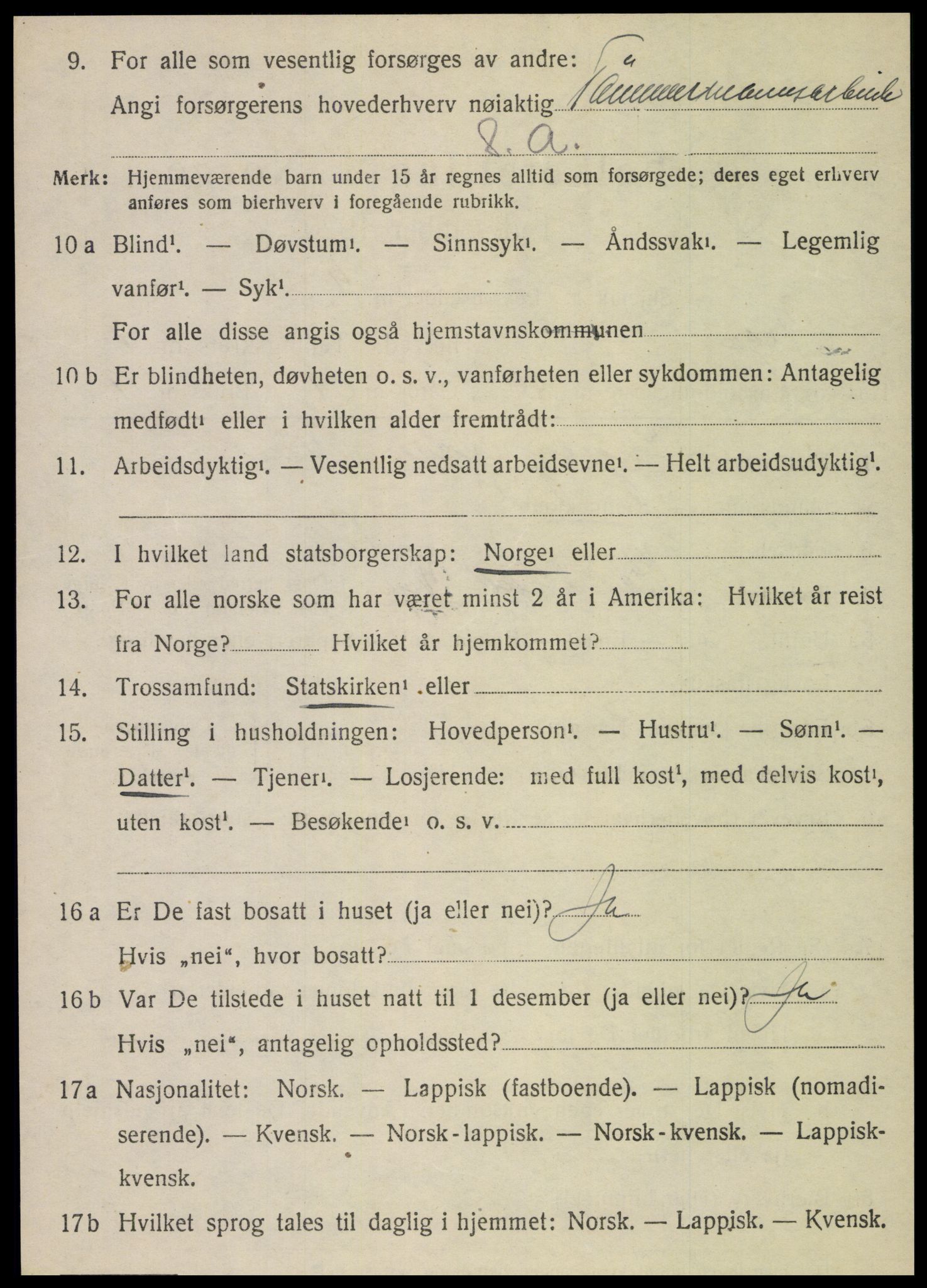 SAT, 1920 census for Vega, 1920, p. 5078