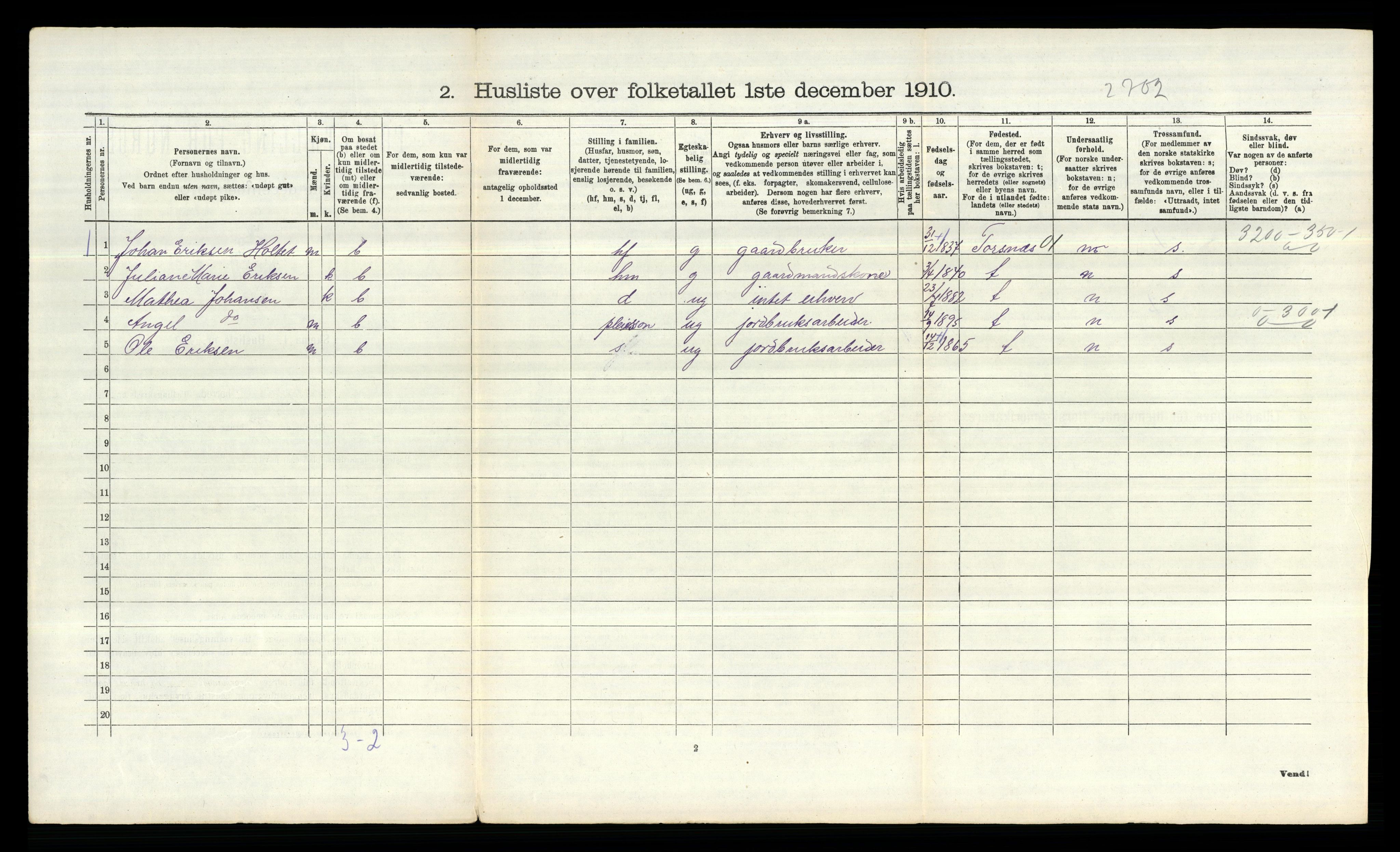 RA, 1910 census for Borge, 1910, p. 1729