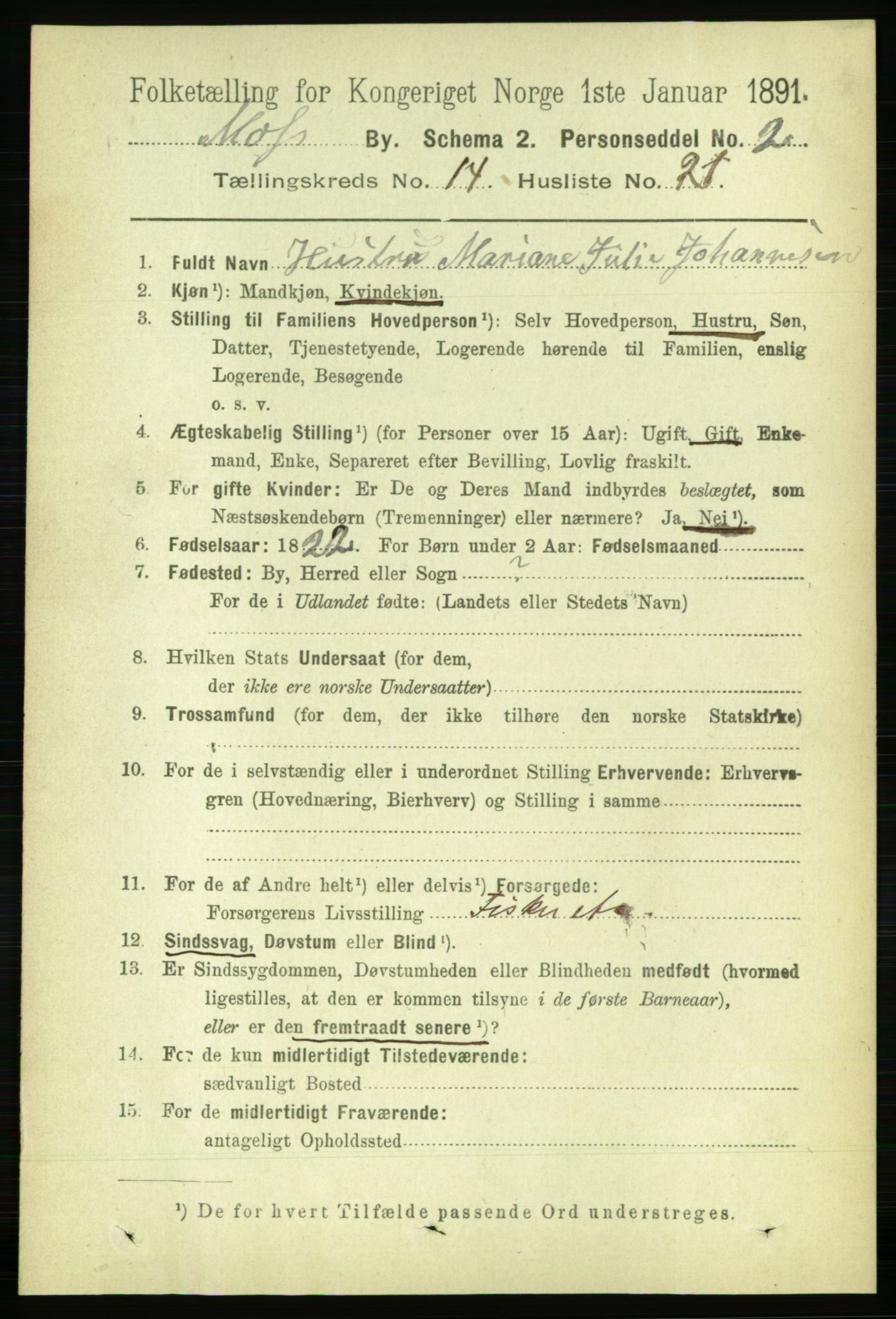 RA, 1891 census for 0104 Moss, 1891, p. 7202