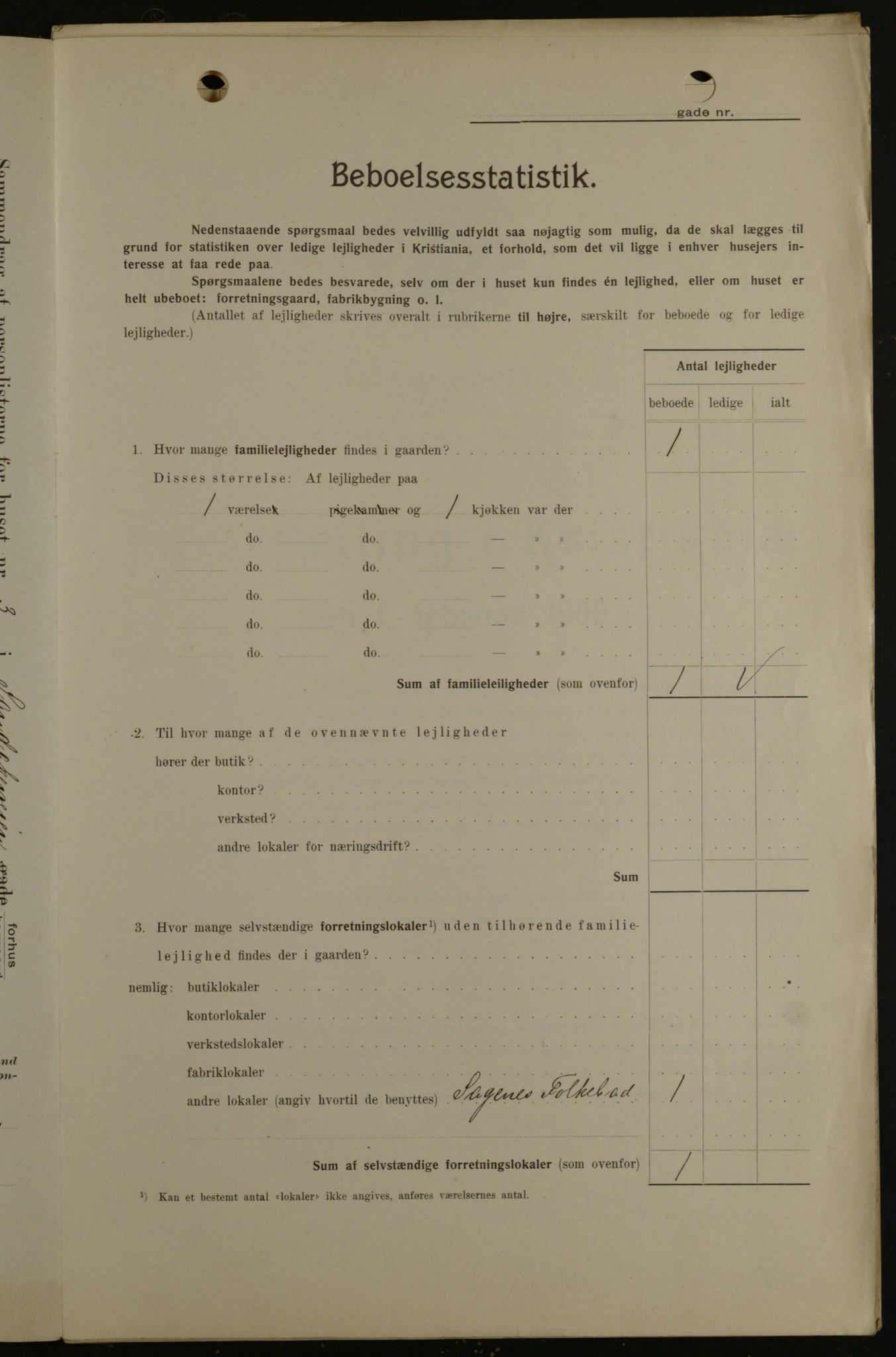 OBA, Municipal Census 1908 for Kristiania, 1908, p. 78103