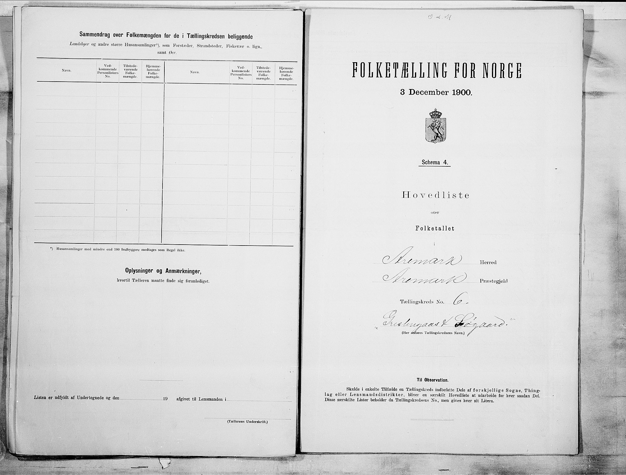 SAO, 1900 census for Aremark, 1900, p. 14