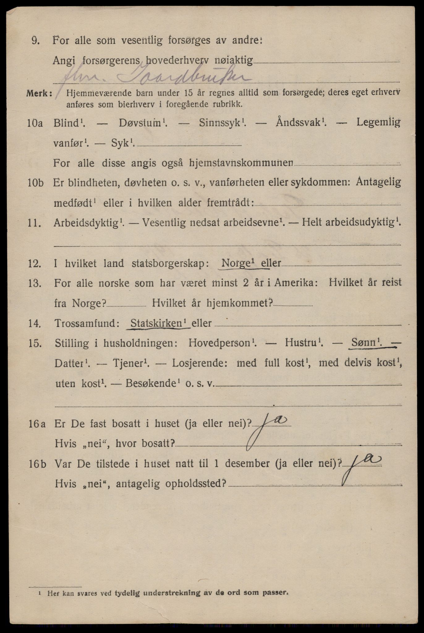 SAST, 1920 census for Haugesund, 1920, p. 17448