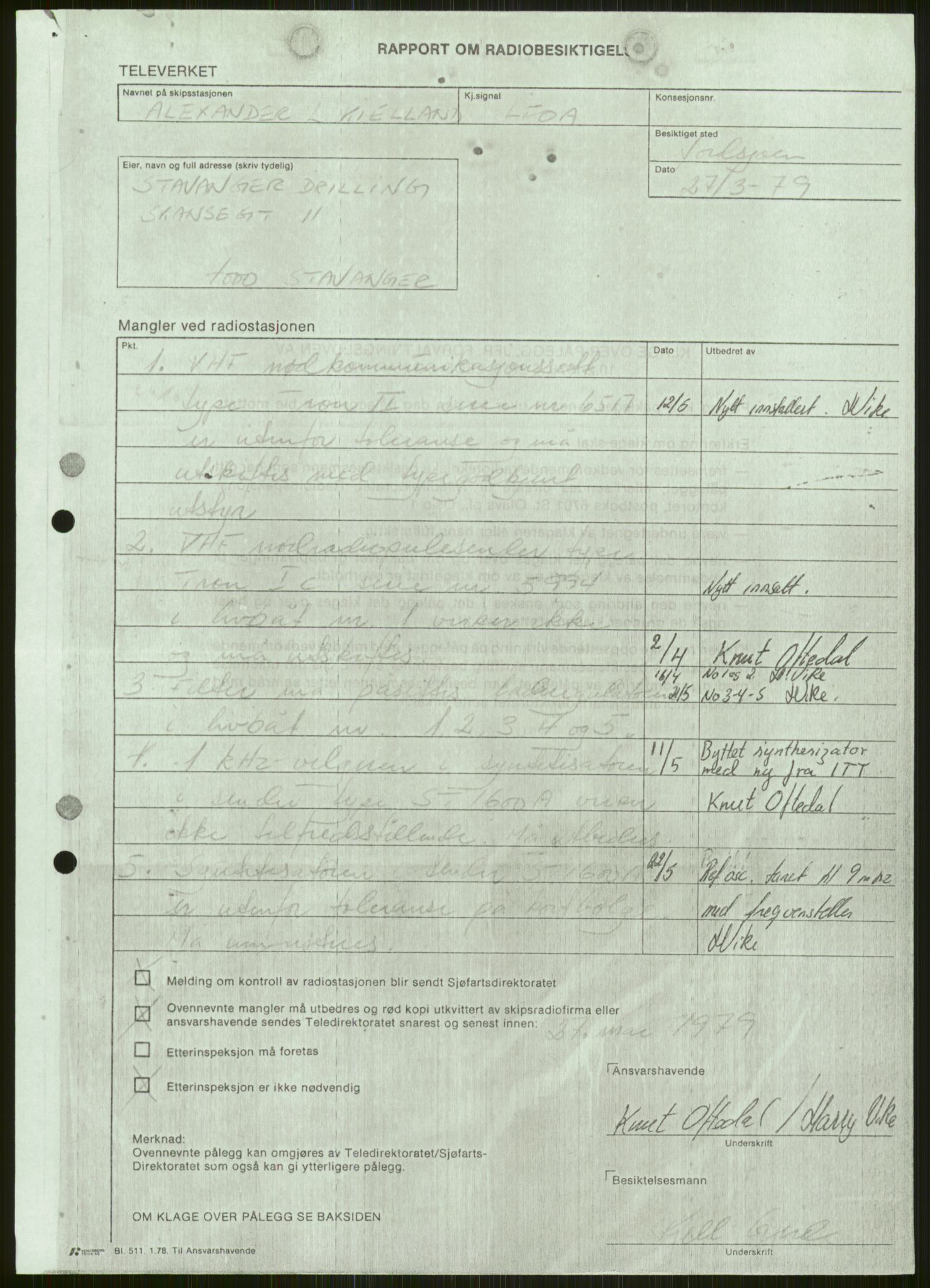 Justisdepartementet, Granskningskommisjonen ved Alexander Kielland-ulykken 27.3.1980, AV/RA-S-1165/D/L0006: A Alexander L. Kielland (Doku.liste + A3-A6, A11-A13, A18-A20-A21, A23, A31 av 31)/Dykkerjournaler, 1980-1981, p. 65