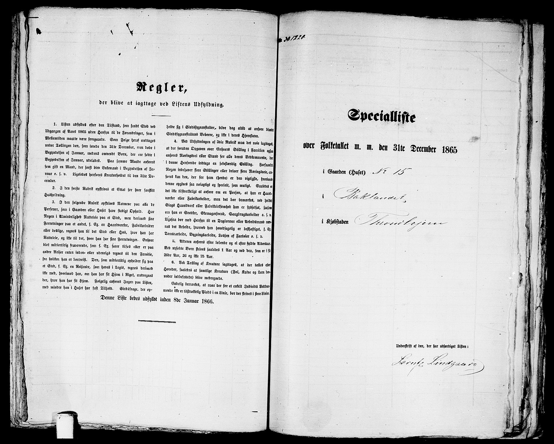 RA, 1865 census for Trondheim, 1865, p. 2536