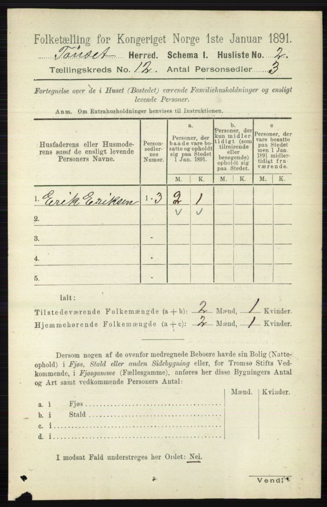 RA, 1891 census for 0437 Tynset, 1891, p. 3151