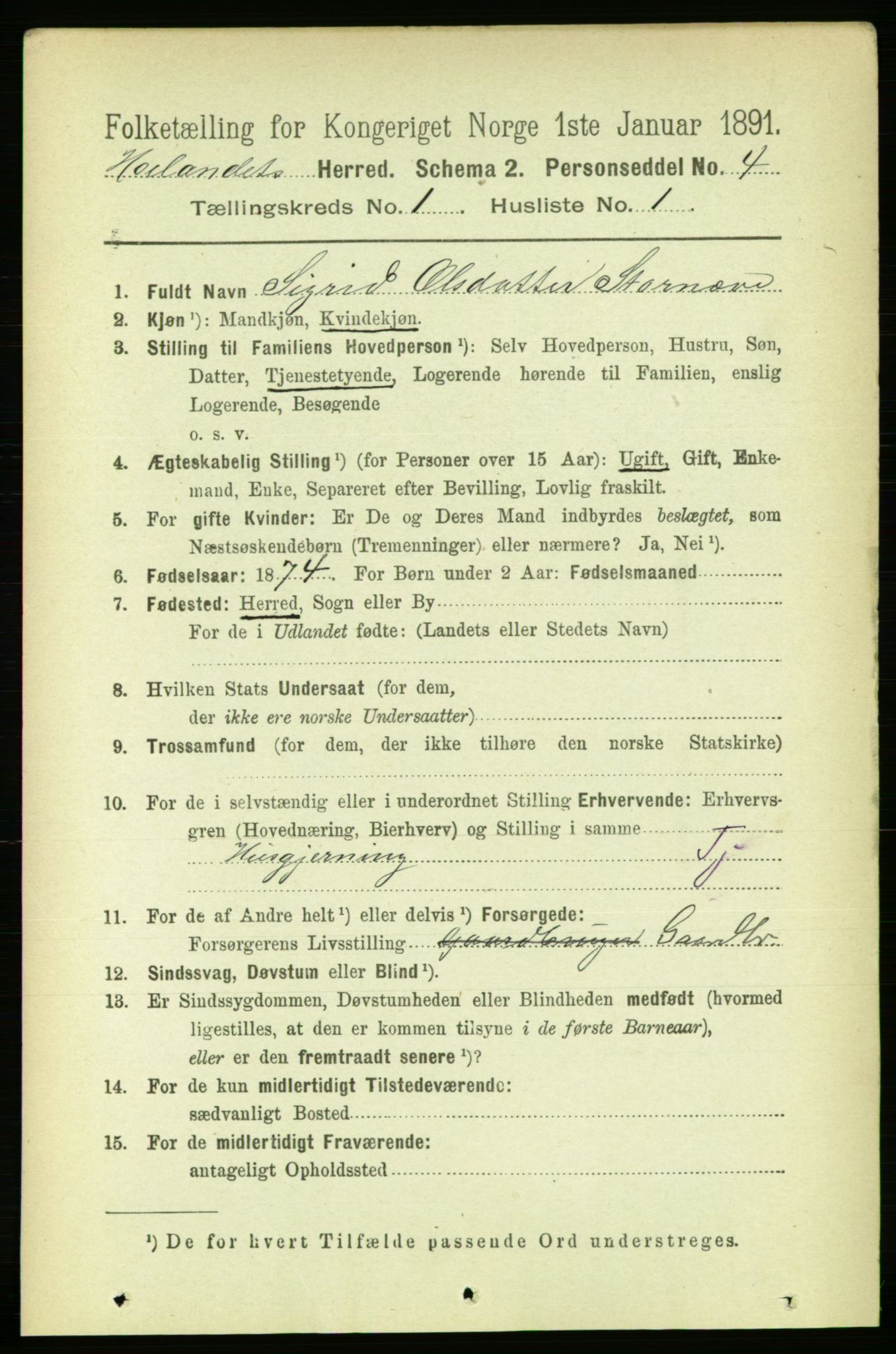 RA, 1891 census for 1651 Hølonda, 1891, p. 128