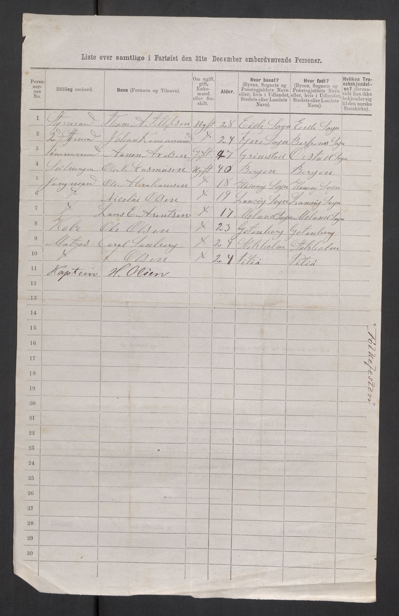 RA, 1875 census, lists of crew on ships: Ships in ports abroad, 1875, p. 179